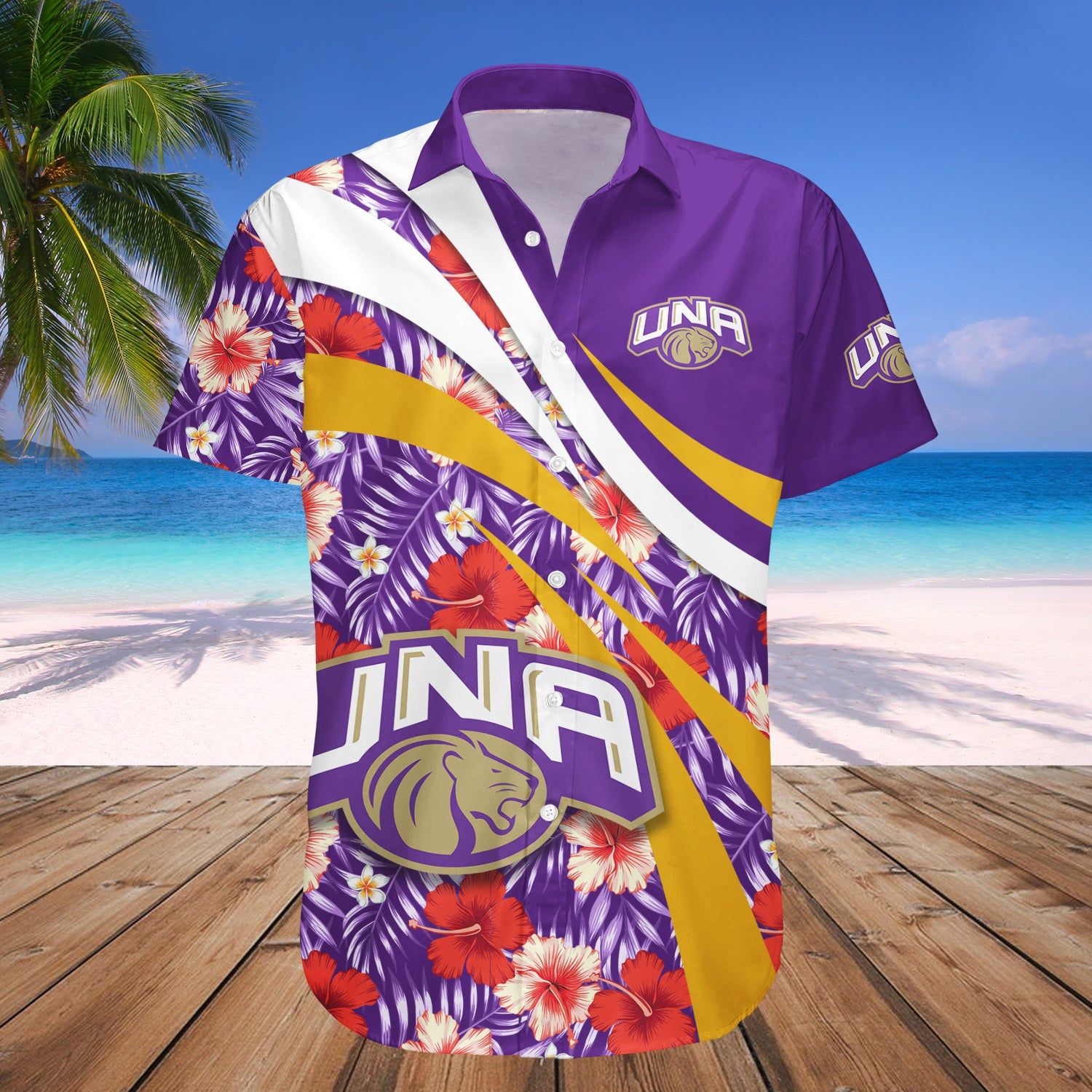 North Alabama Lions Hawaii Shirt Hibiscus Sport Style – NCAA