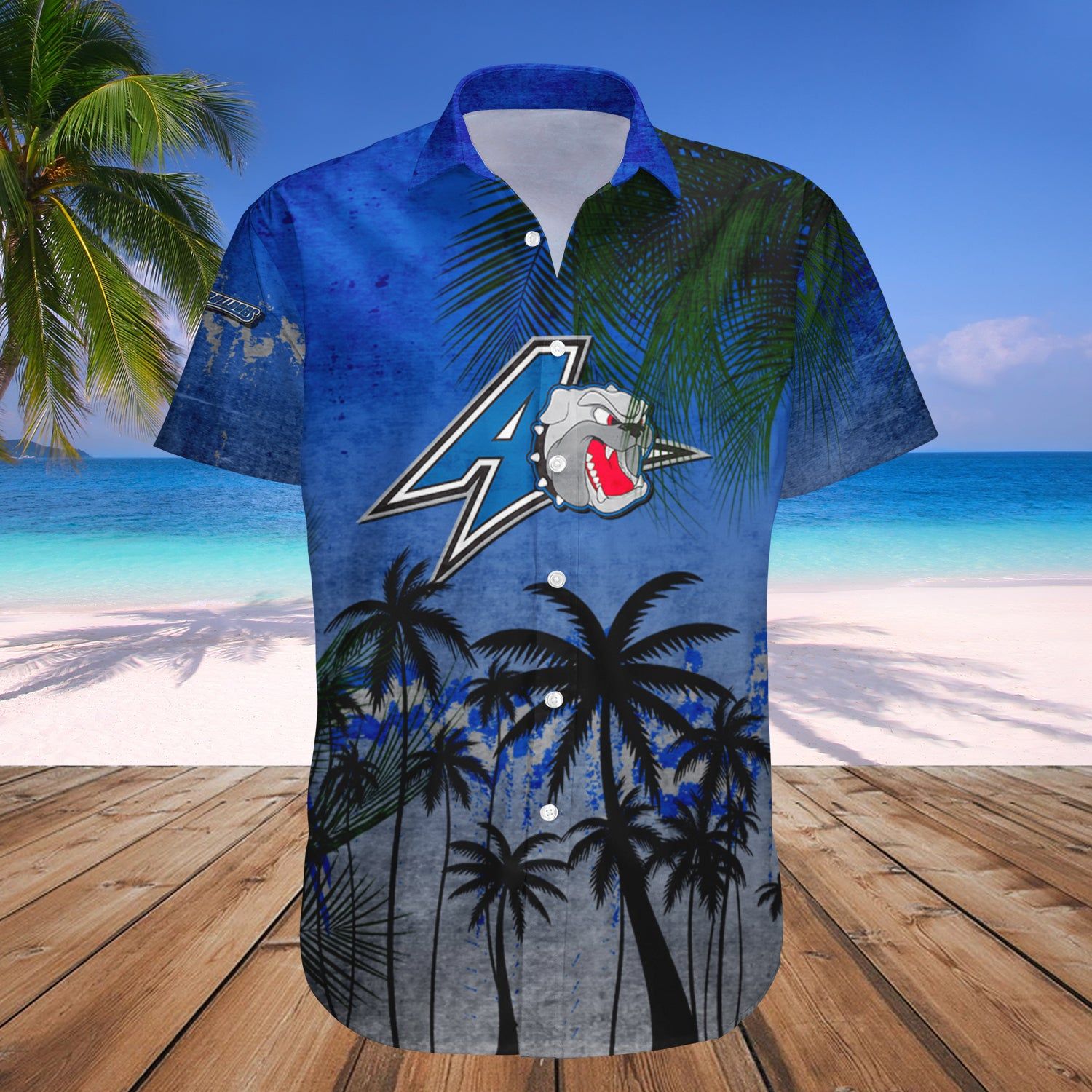 North Carolina Asheville Bulldogs Hawaii Shirt Coconut Tree Tropical Grunge – NCAA