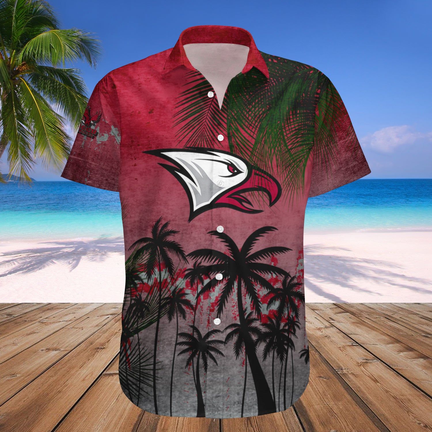 North Carolina Central Eagles Hawaii Shirt Coconut Tree Tropical Grunge – NCAA