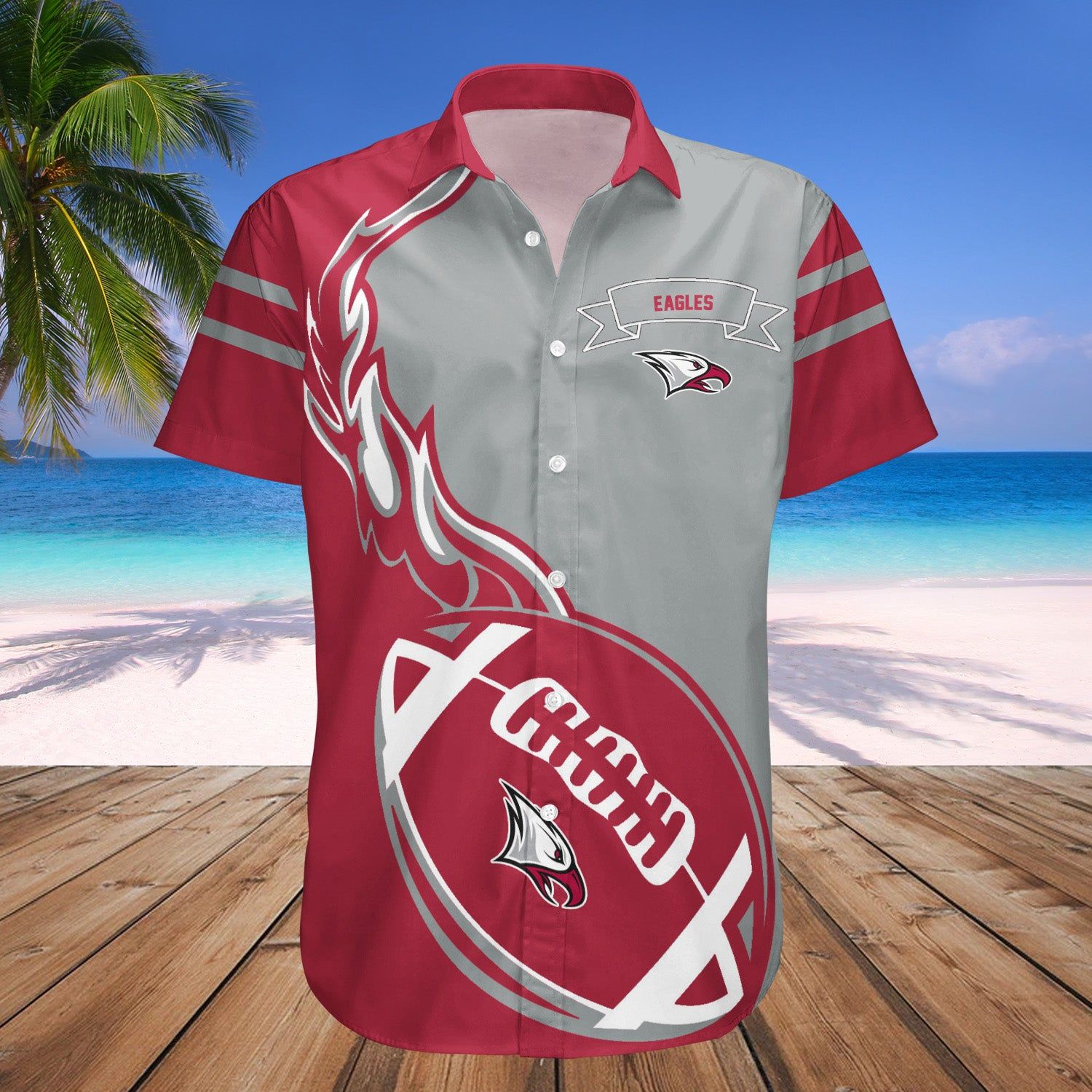 North Carolina Central Eagles Hawaii Shirt Flame Ball – NCAA