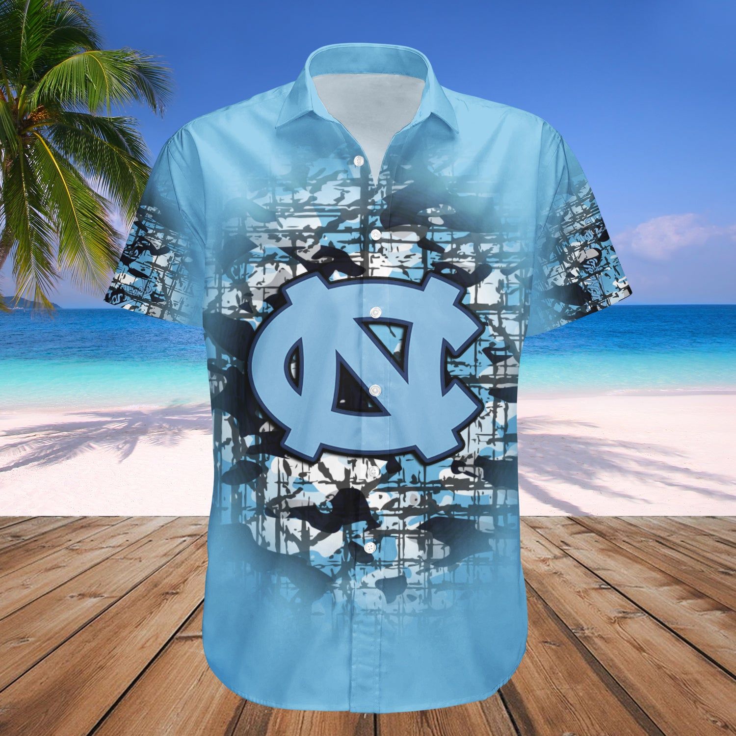 North Carolina Tar Heels Hawaii Shirt Camouflage Vintage – NCAA