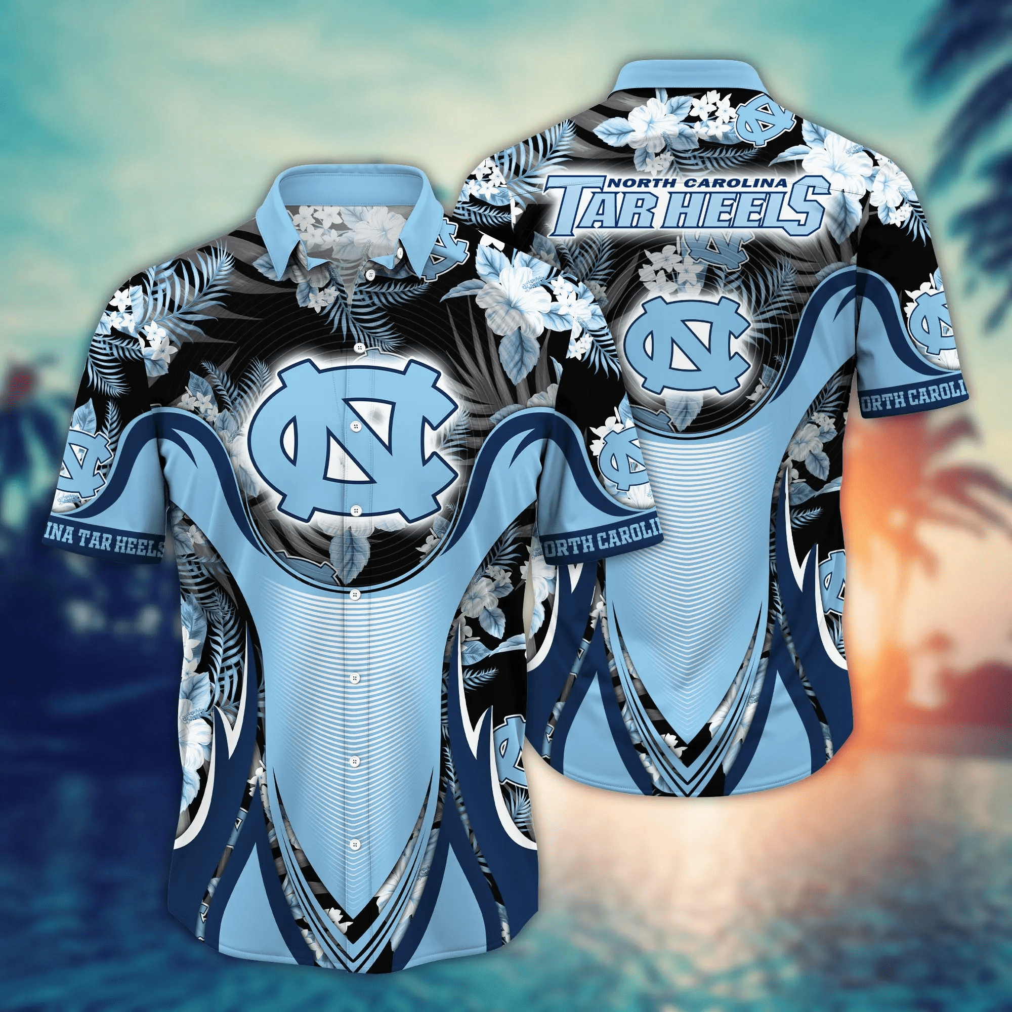 North Carolina Tar Heels NCAA Hawaiian Shirt Picnics Aloha Shirt North Carolina Tar Heels NCAA Hawaiian Shirt Picnics Aloha Shirt