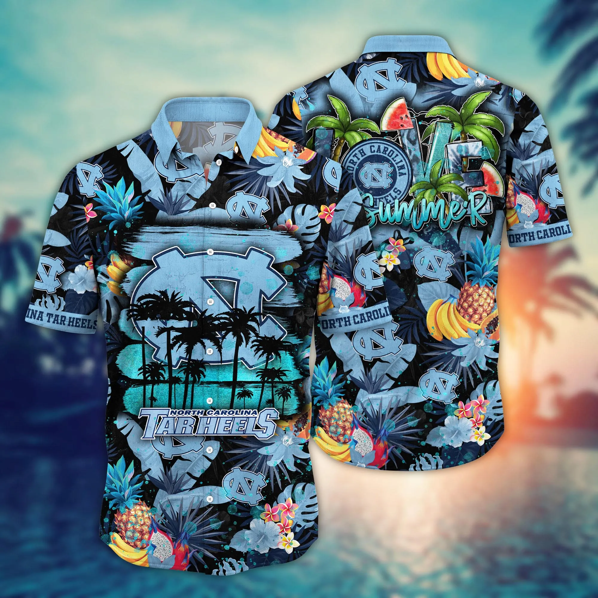 North Carolina Tar Heels NCAA Hawaiian Shirt Pool Partiestime Aloha Shirt North Carolina Tar Heels NCAA Hawaiian Shirt Pool Partiestime Aloha Shirt