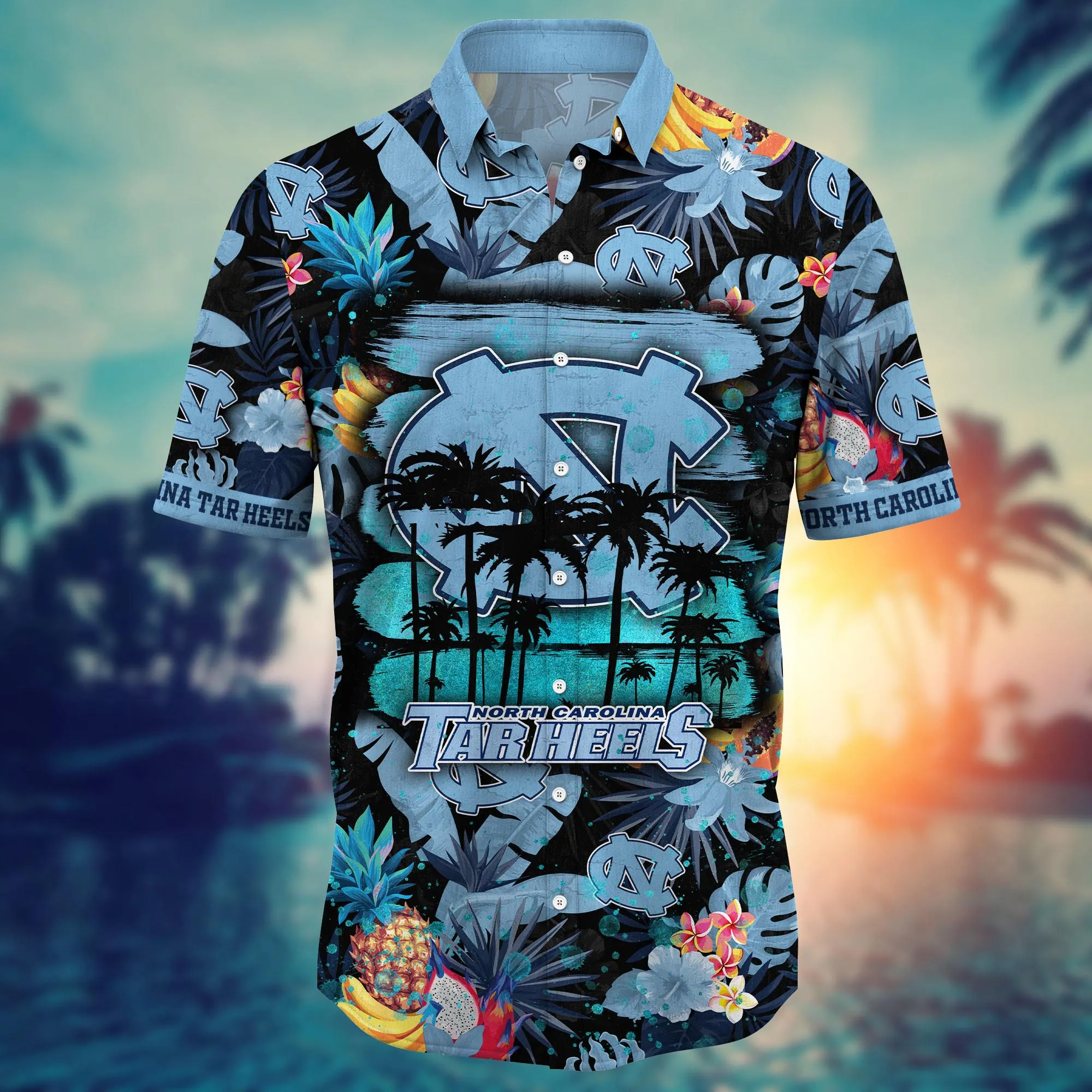 North Carolina Tar Heels NCAA Hawaiian Shirt Pool Partiestime Aloha Shirt