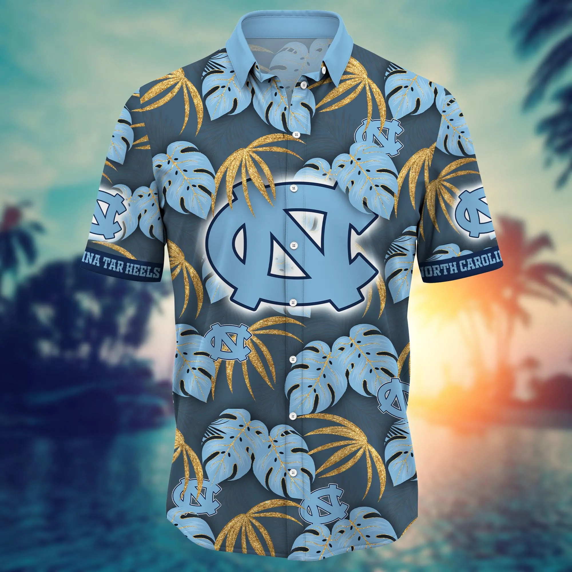 North Carolina Tar Heels NCAA Hawaiian Shirt Sun-Soaked Aloha Shirt