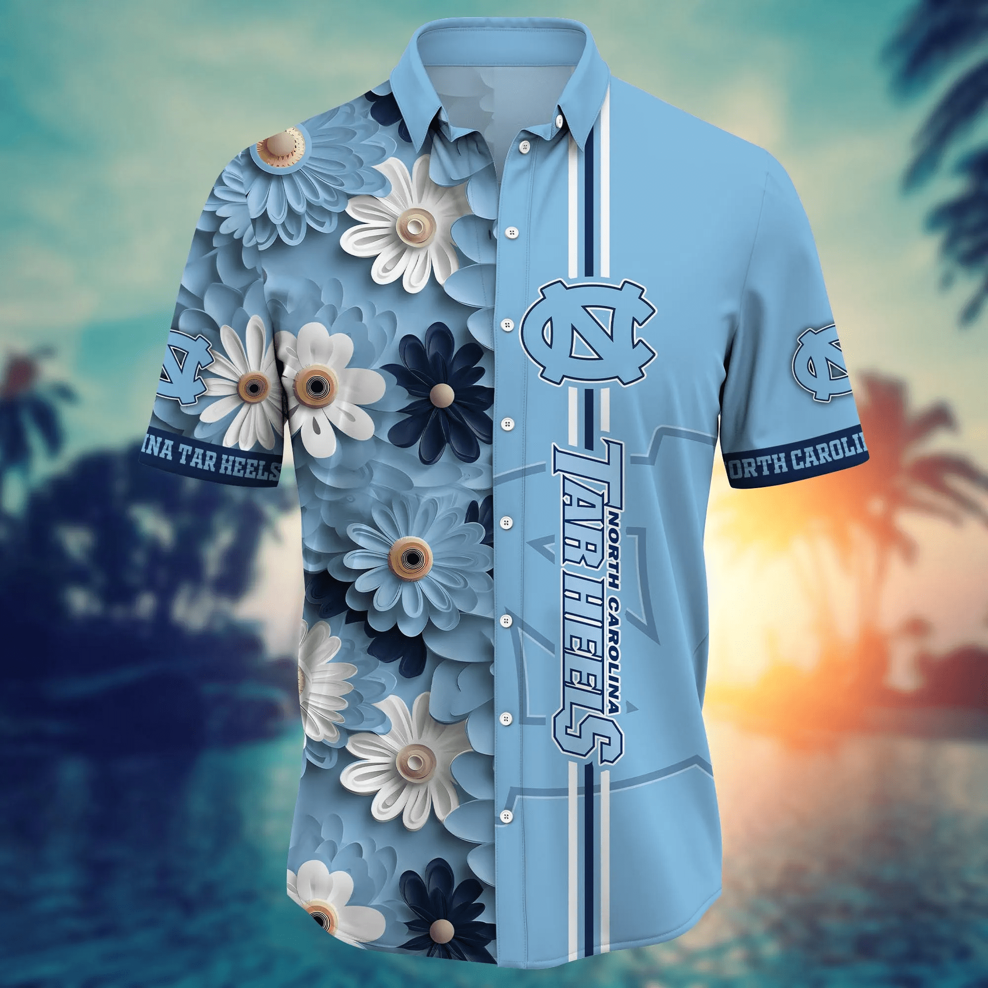 North Carolina Tar Heels NCAA Hawaiian Shirt Sweltering Aloha Shirt