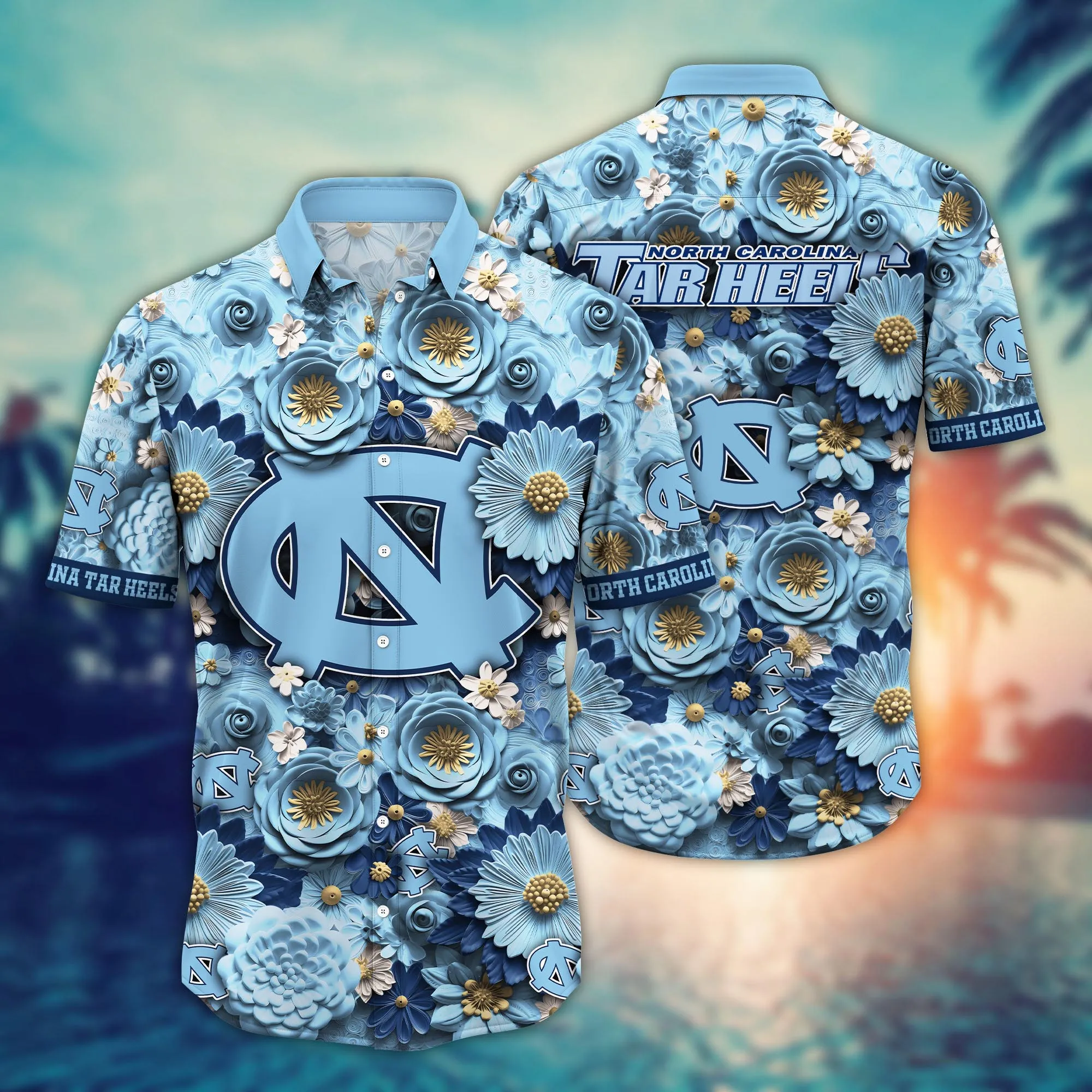 North Carolina Tar Heels NCAA Hawaiian Shirt Trending For This Summer Customize Shirt Any Team