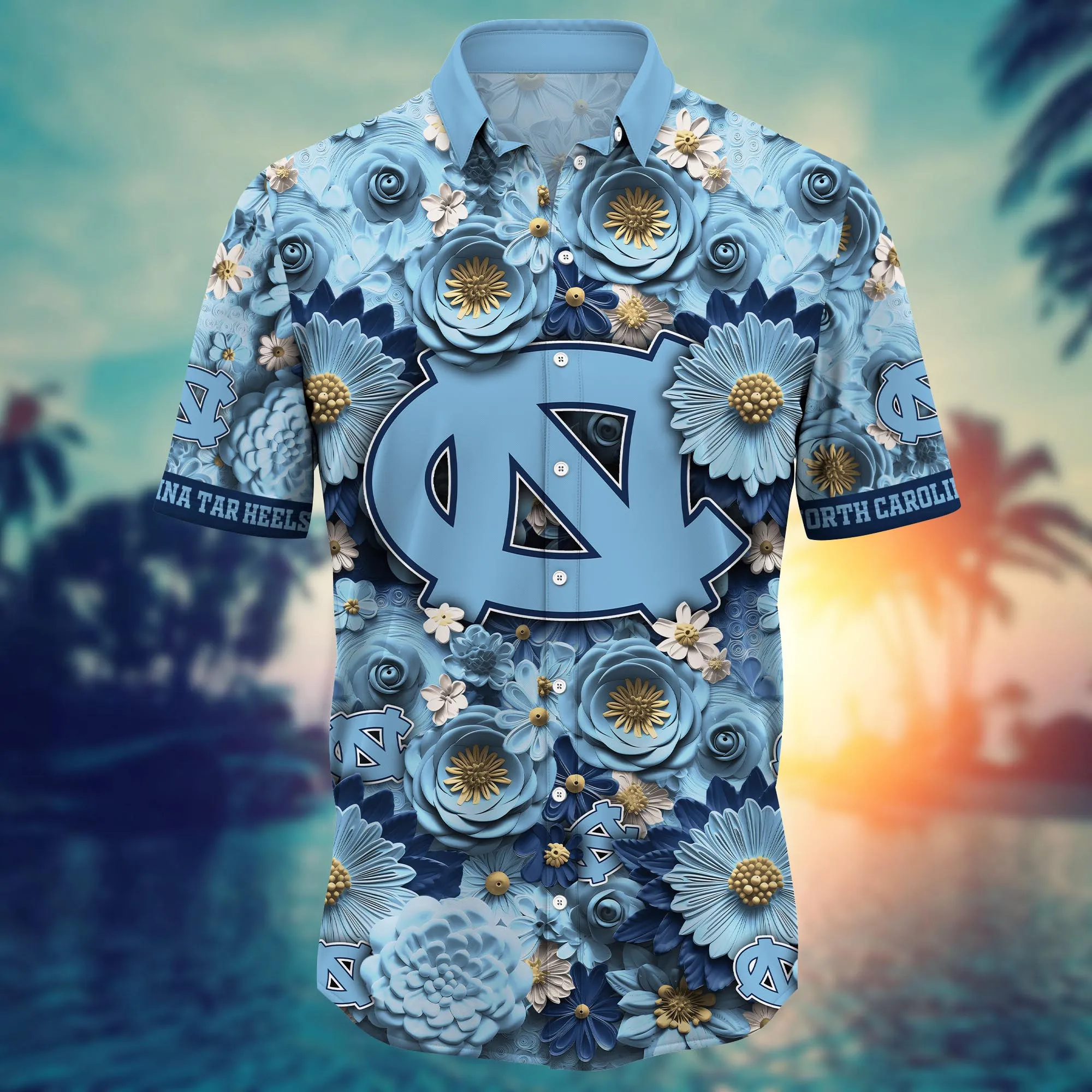 North Carolina Tar Heels NCAA Hawaiian Shirt Trending For This Summer Customize Shirt Any Team