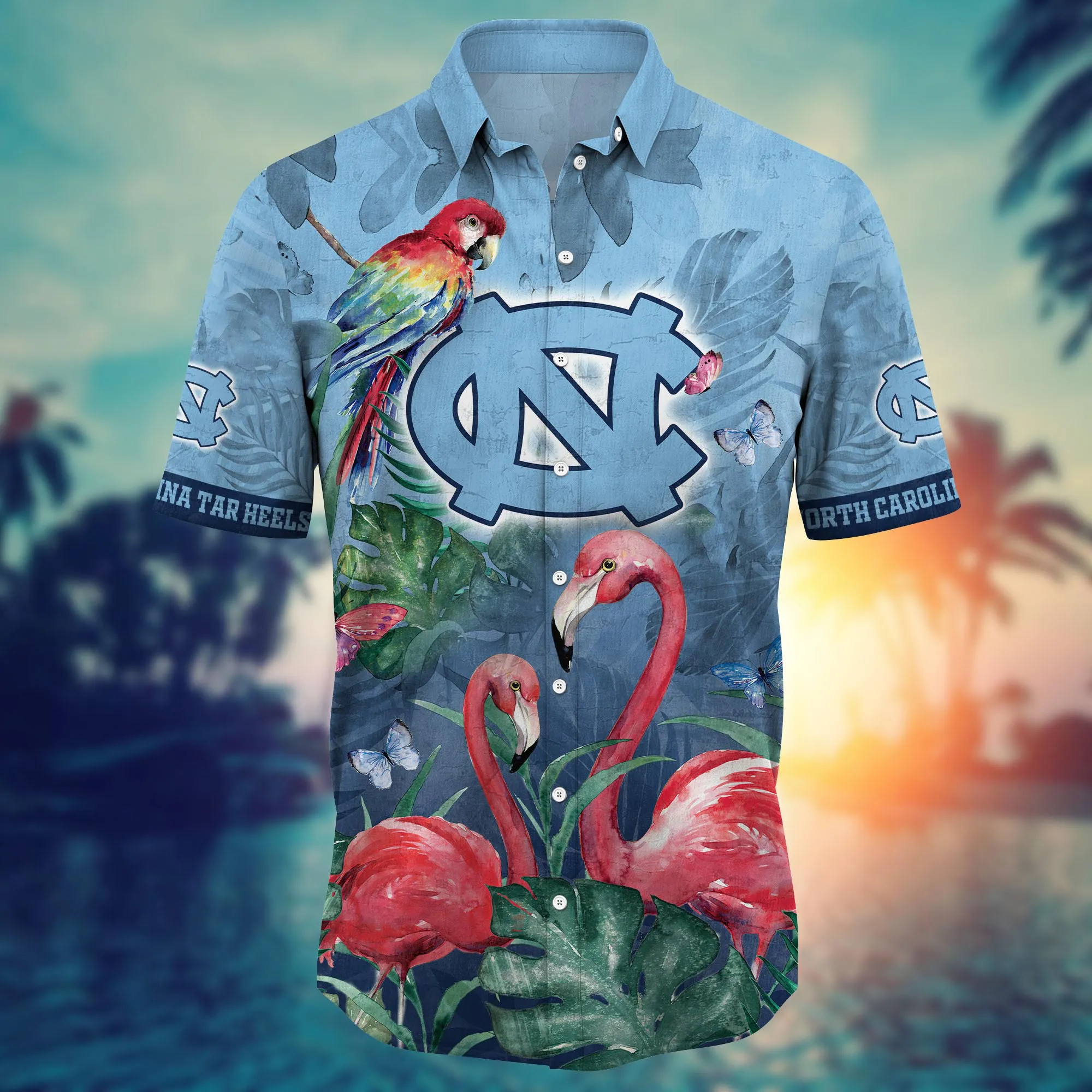 North Carolina Tar Heels NCAA Hawaiian Shirt Vacation Aloha Shirt