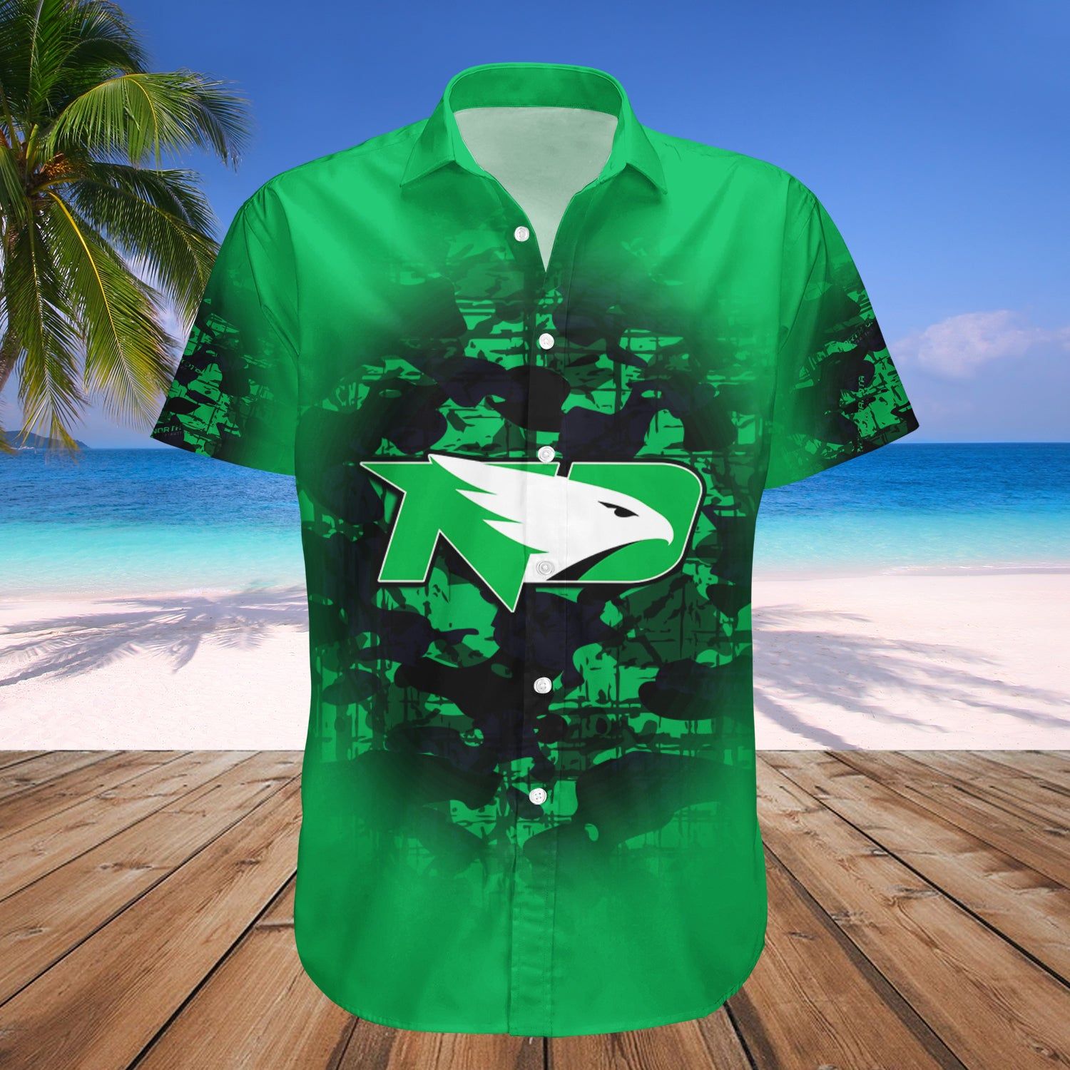 North Dakota Fighting Hawks Hawaii Shirt Camouflage Vintage – NCAA