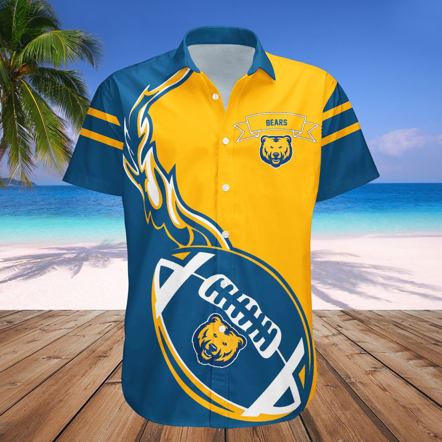 Northern Colorado Bears Hawaii Shirt Flame Ball – NCAA