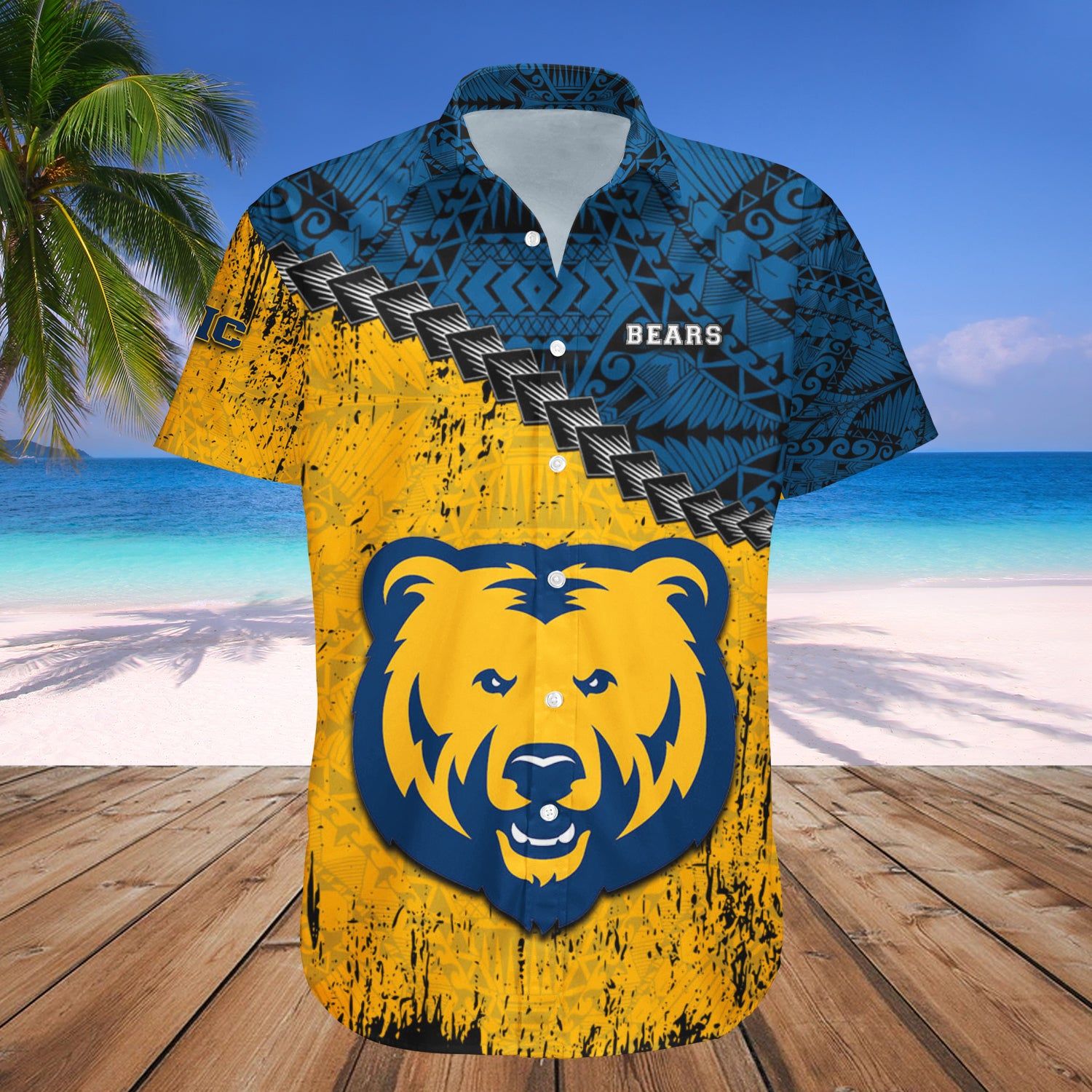Northern Colorado Bears Hawaii Shirt Grunge Polynesian Tattoo – NCAA