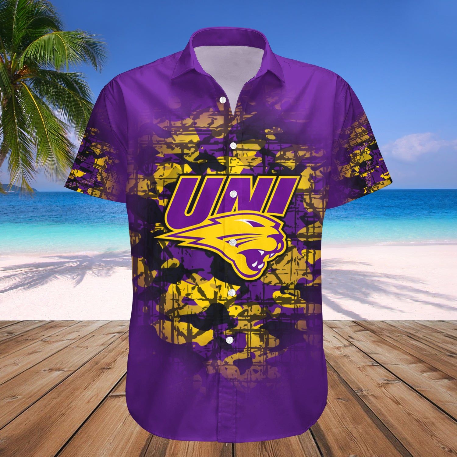 Northern Iowa Panthers Hawaii Shirt Camouflage Vintage – NCAA