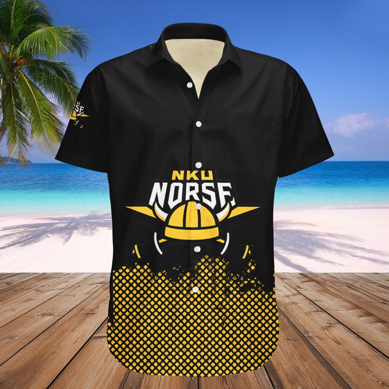 Northern Kentucky Norse Hawaii Shirt Basketball Net Grunge Pattern – NCAA