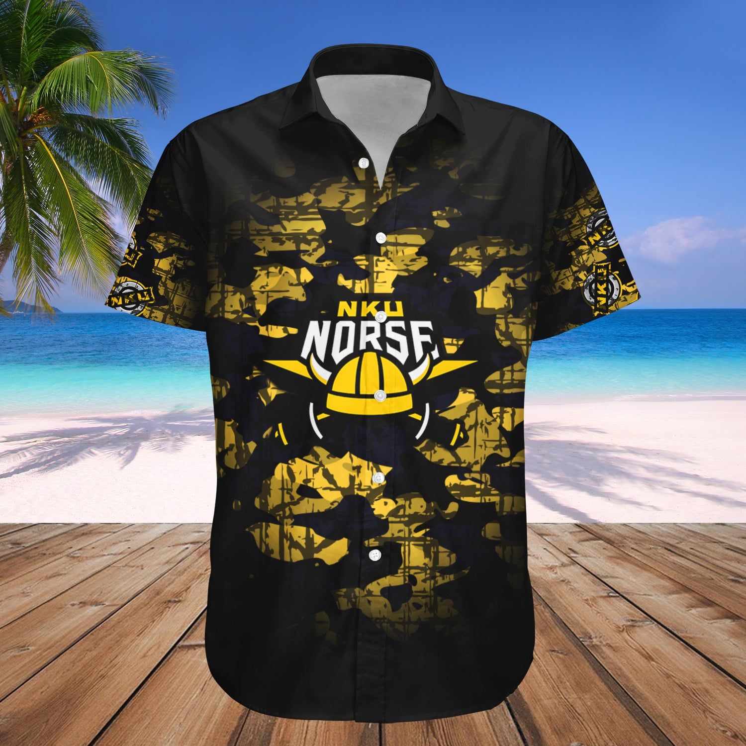 Northern Kentucky Norse Hawaii Shirt Camouflage Vintage – NCAA