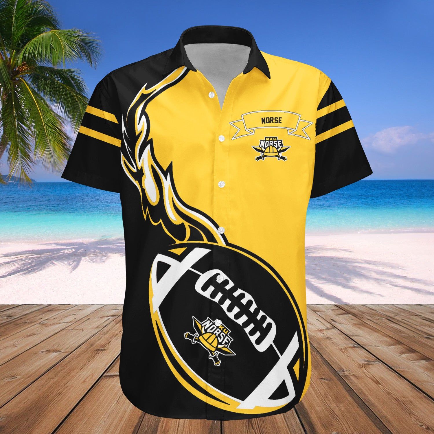 Northern Kentucky Norse Hawaii Shirt Flame Ball – NCAA