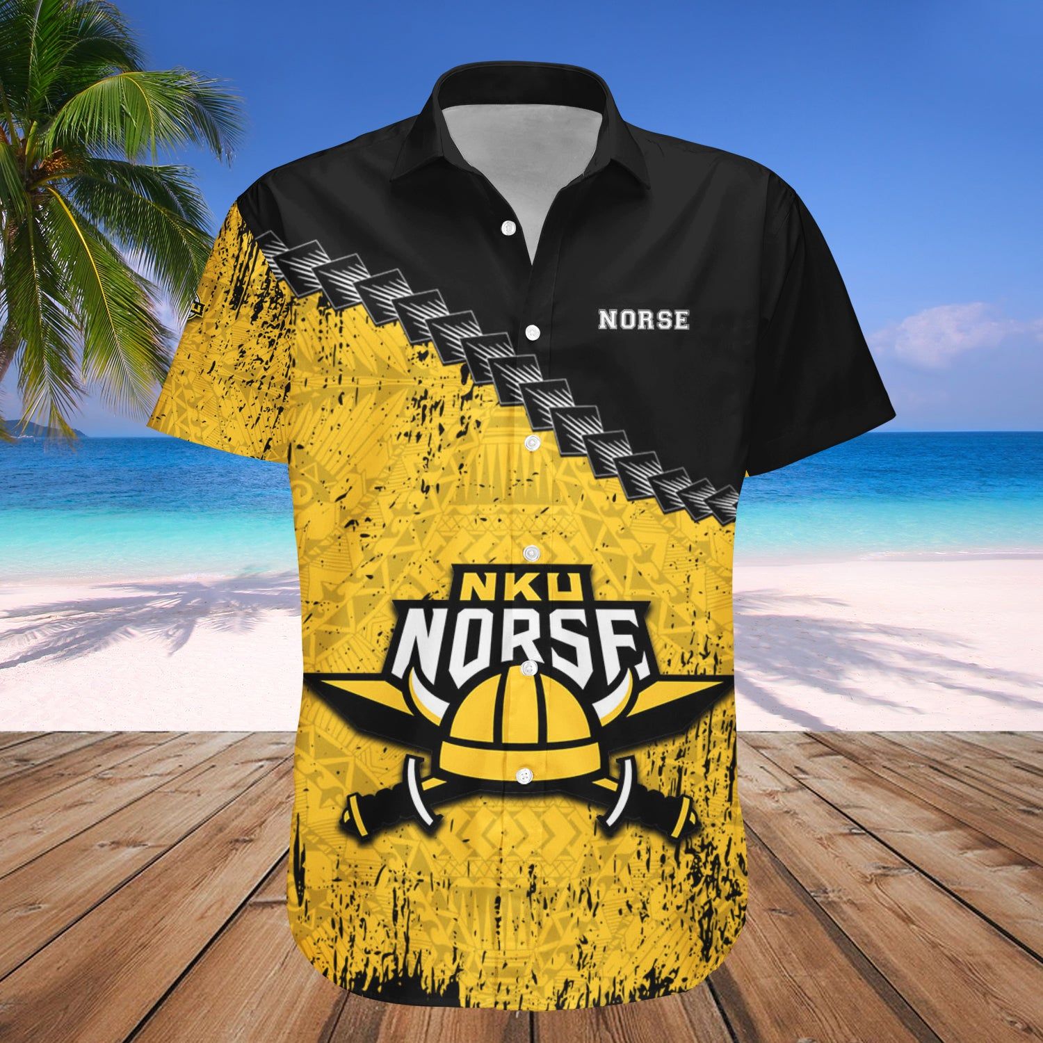 Northern Kentucky Norse Hawaii Shirt Grunge Polynesian Tattoo – NCAA