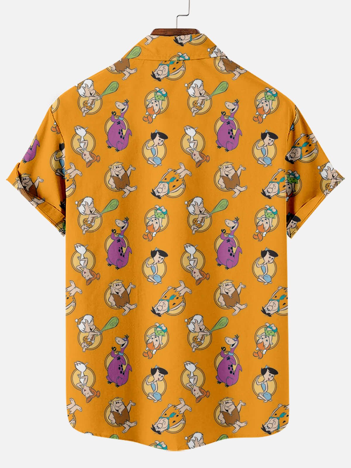 Nostalgic Cartoon Men’s Short Hawaiian Shirt