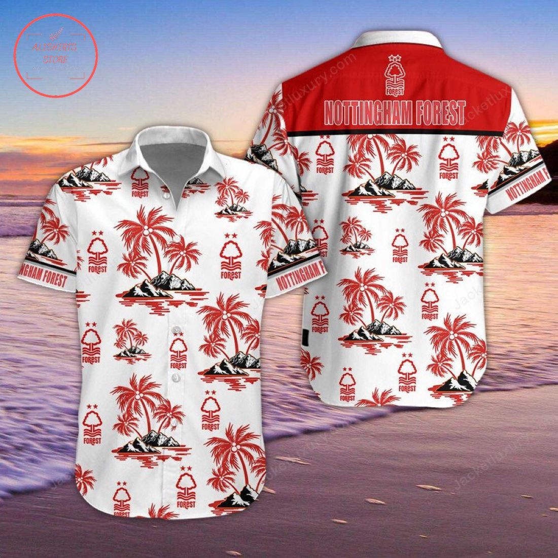 Nottingham Forest Fc Coconut Island Hawaiian Shirt
