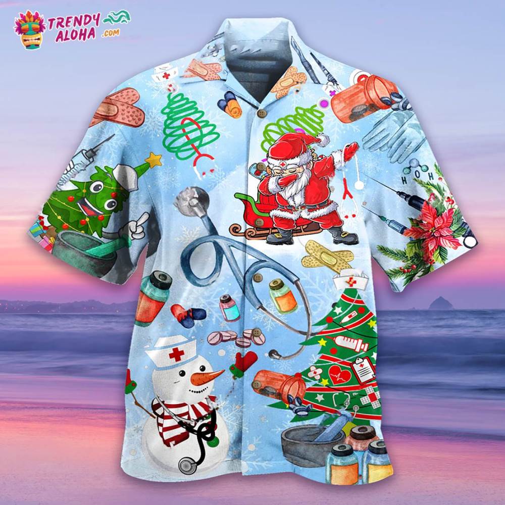 Nurse Love Xmas Tree Hawaiian Shirt – Trendy Aloha