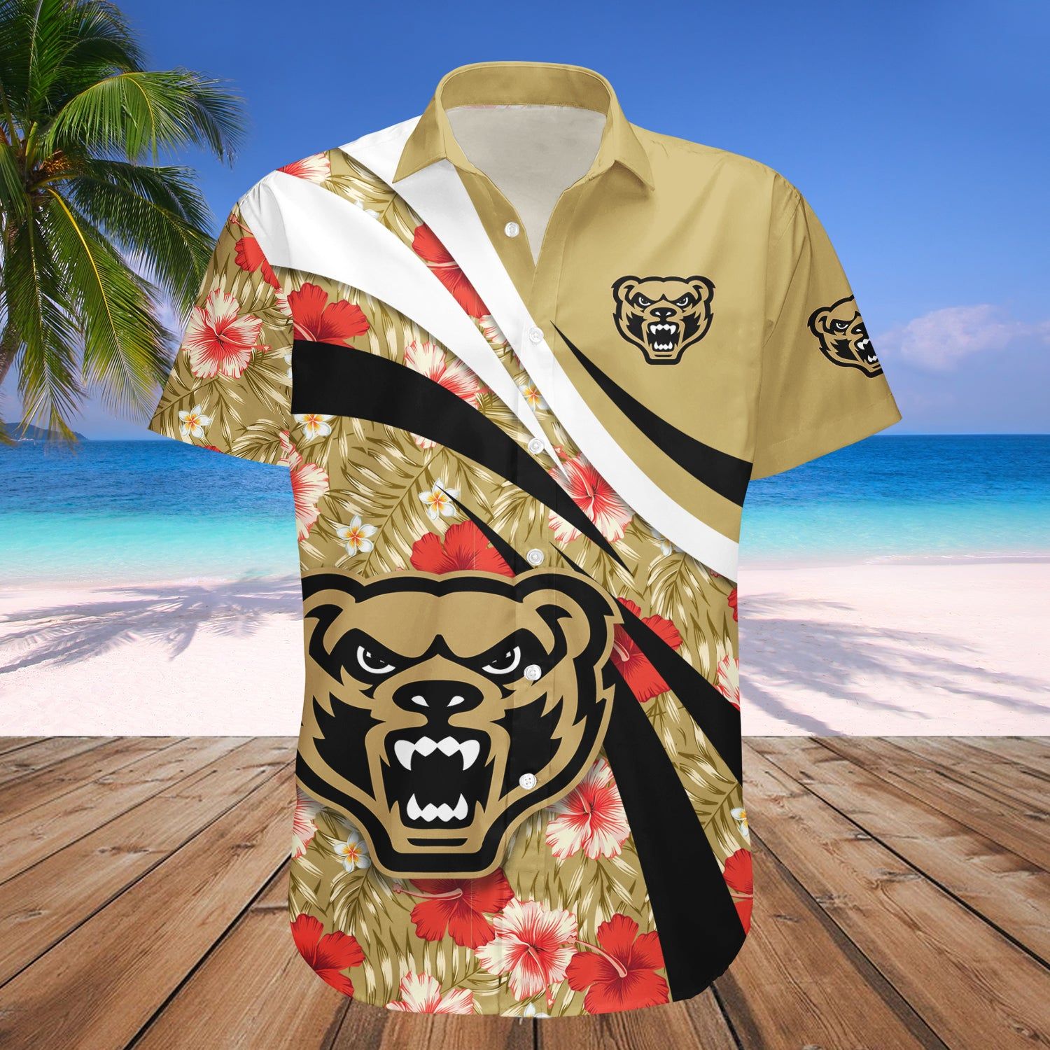 Oakland Golden Grizzlies Hawaii Shirt Hibiscus Sport Style – NCAA