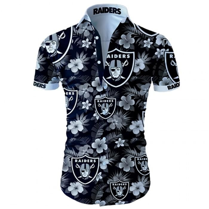Oakland Raiders Hawaiian Logo Shirt Aloha Shirt Trendy Aloha Design 02