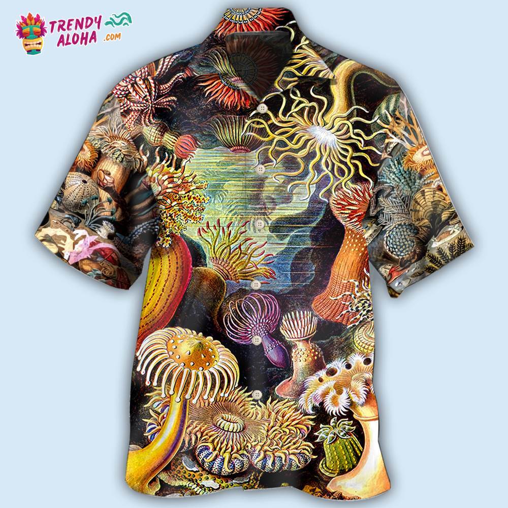 Ocean Biology Ocean Lover Basic Background Hawaiian Shirt – Trendy Aloha