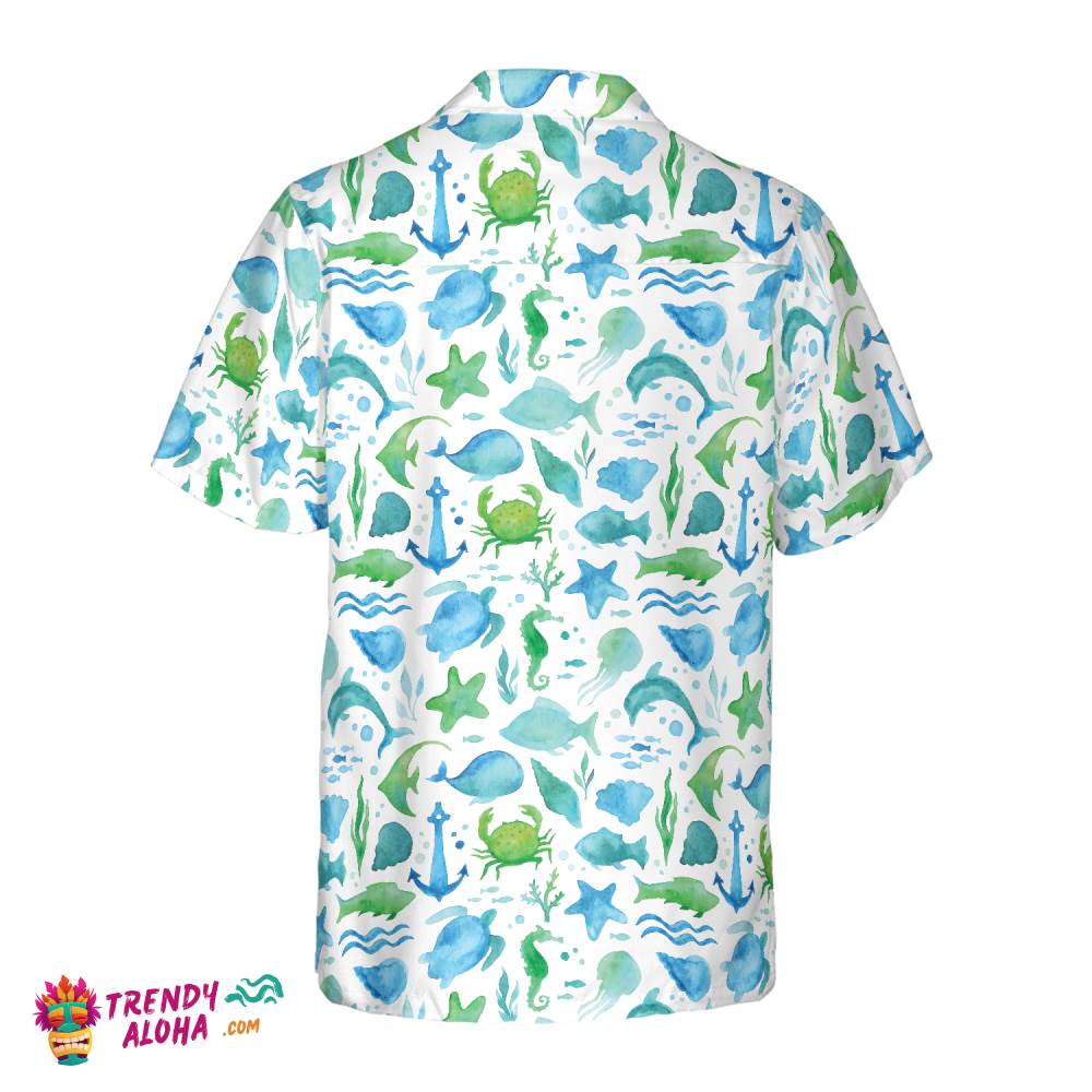 Ocean Fish Pattern V2 Hawaiian Shirt