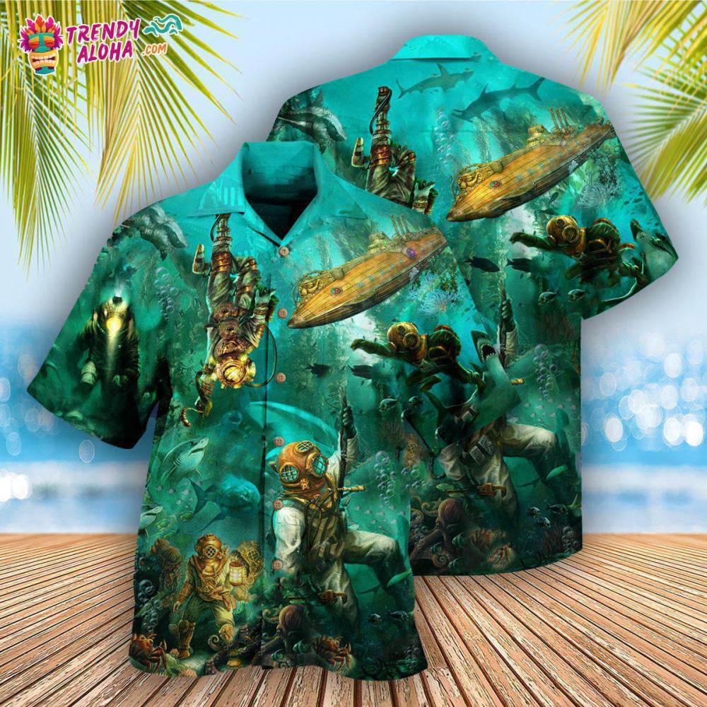 Ocean Into The Sea I Go And Dive Hawaiian Shirt – Trendy Aloha