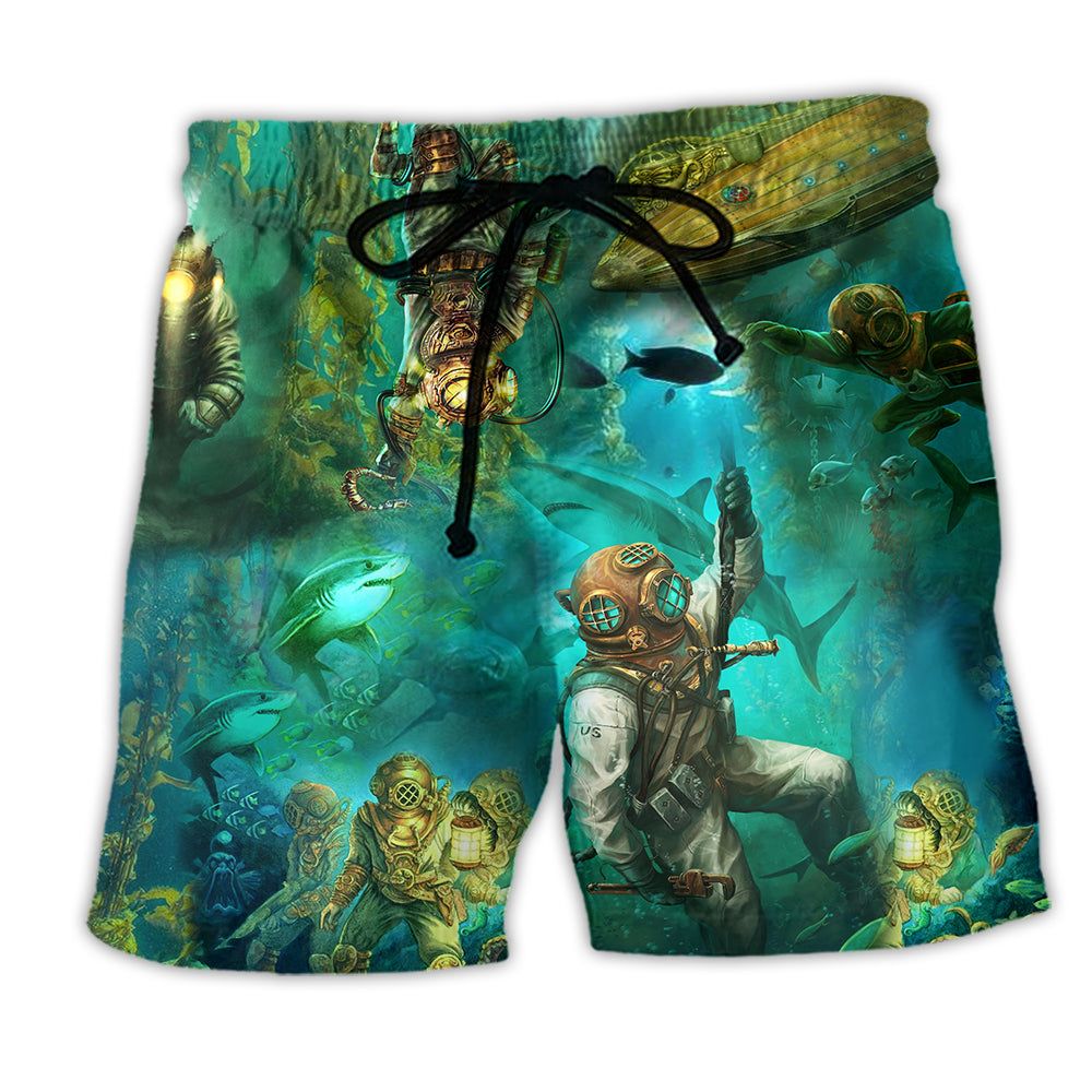 Ocean Into The Sea I Go Trendy Aloha Hawaiian Beach Shorts Ocean Into The Sea I Go Trendy Aloha Hawaiian Beach Shorts