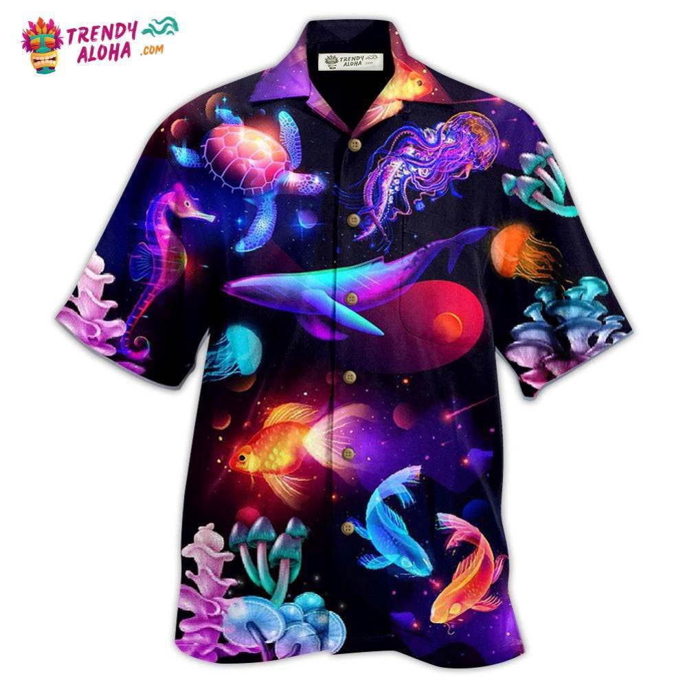 Ocean Love Fish Turtle Hawaiian Shirt – Trendy Aloha