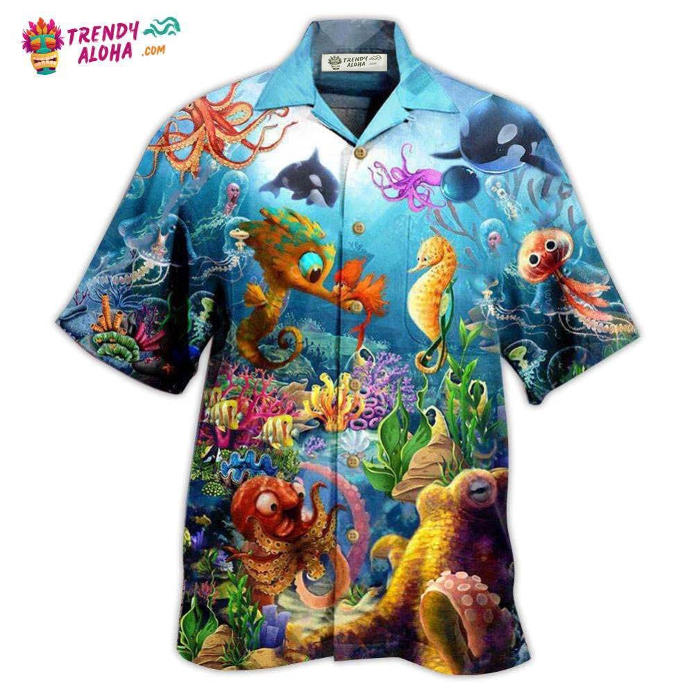 Ocean Marine Is Fun Hawaiian Shirt – Trendy Aloha Ocean Marine Is Fun Hawaiian Shirt – Trendy Aloha