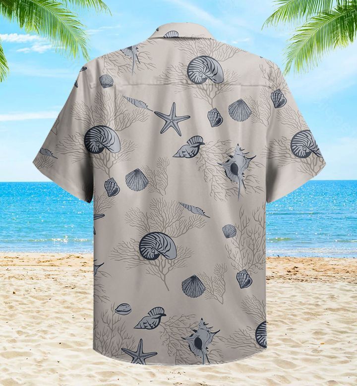 Ocean Seashell Coral Beige Trendy Hawaiian Shirt 3D Summer Gifts