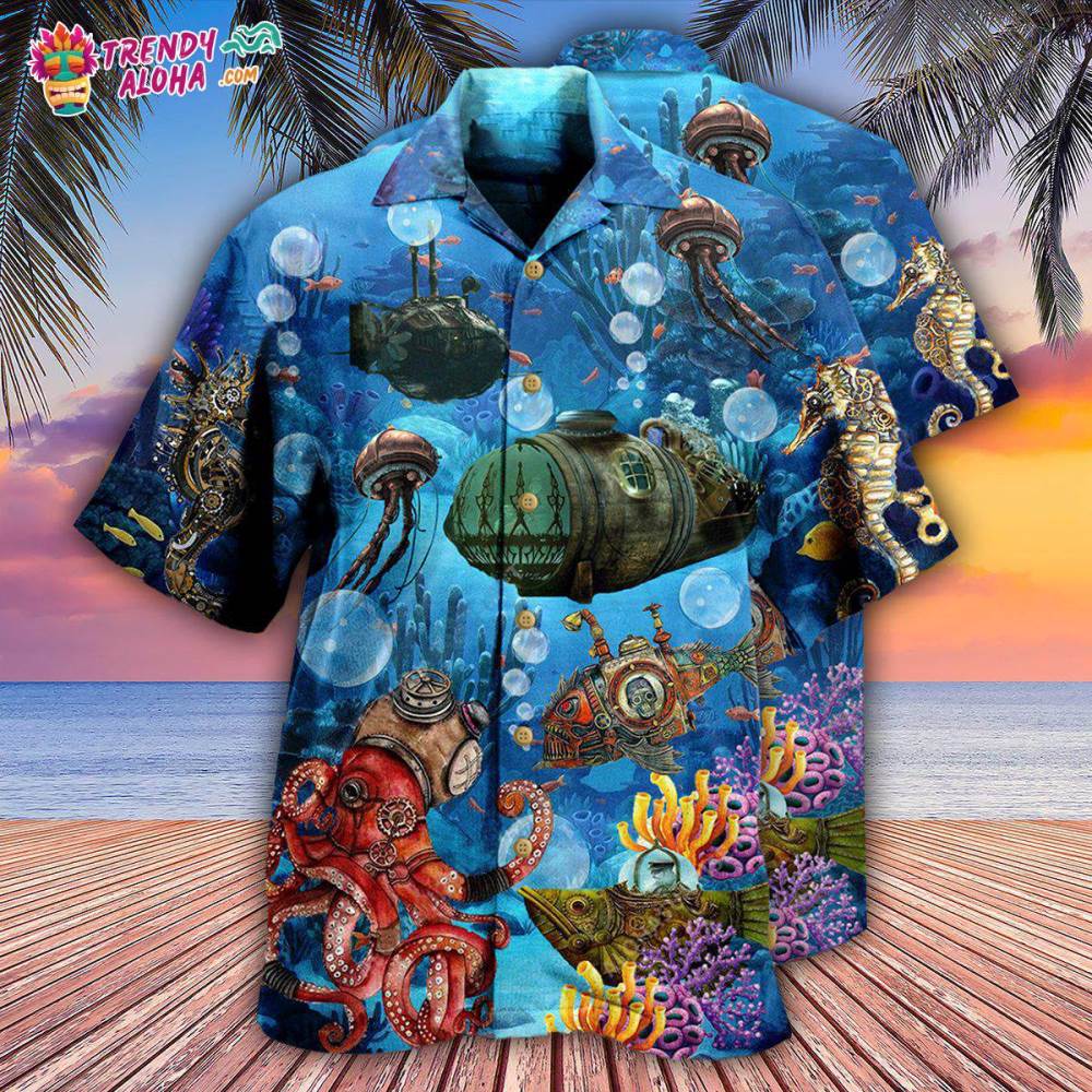 Ocean Steampunk Undersea World Hawaiian Shirt – Trendy Aloha