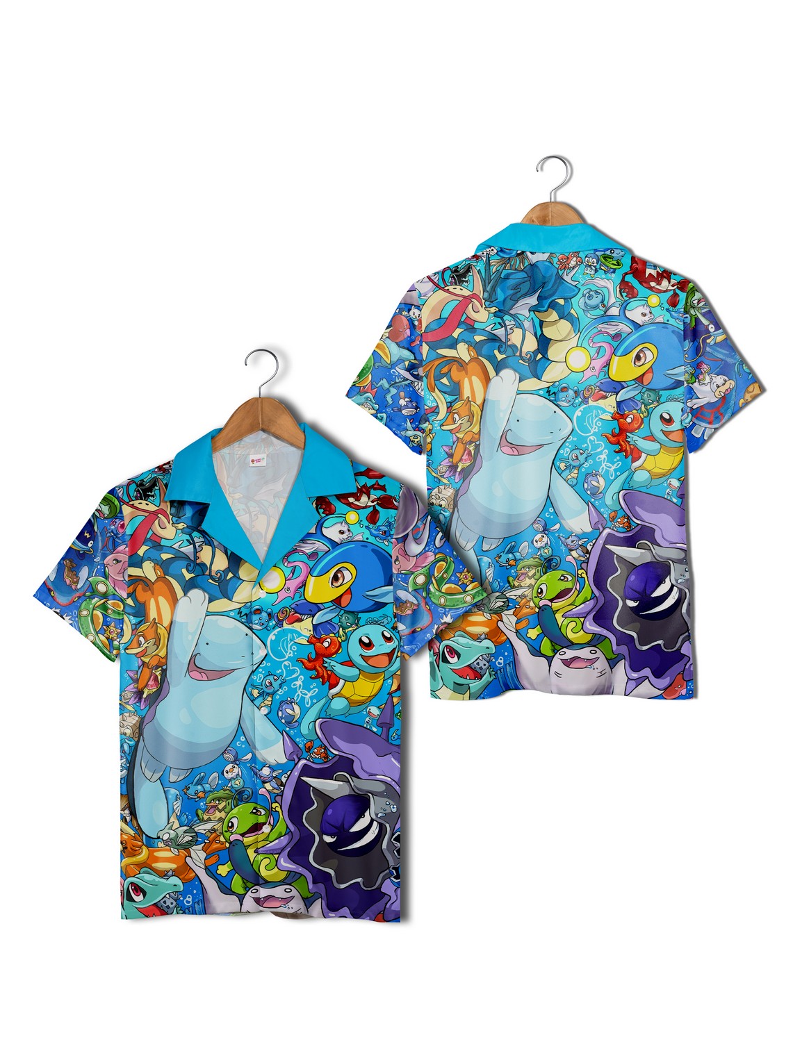 Ocean Themed Pokemon Hawaiian Shirt, Anime Beachwear for Pokemon Fans, Summer Holiday Outfit for Men & Women Ocean Themed Pokemon Hawaiian Shirt, Anime Beachwear for Pokemon Fans, Summer Holiday Outfit for Men & Women