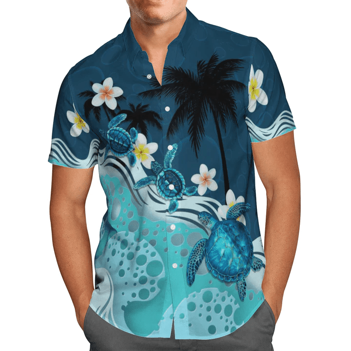 Ocean – Turtle Trendy Hawaiian Shirt, Summer Gift, Trendy Hawaiian Shirts For Men, Aloha Beach Shirt