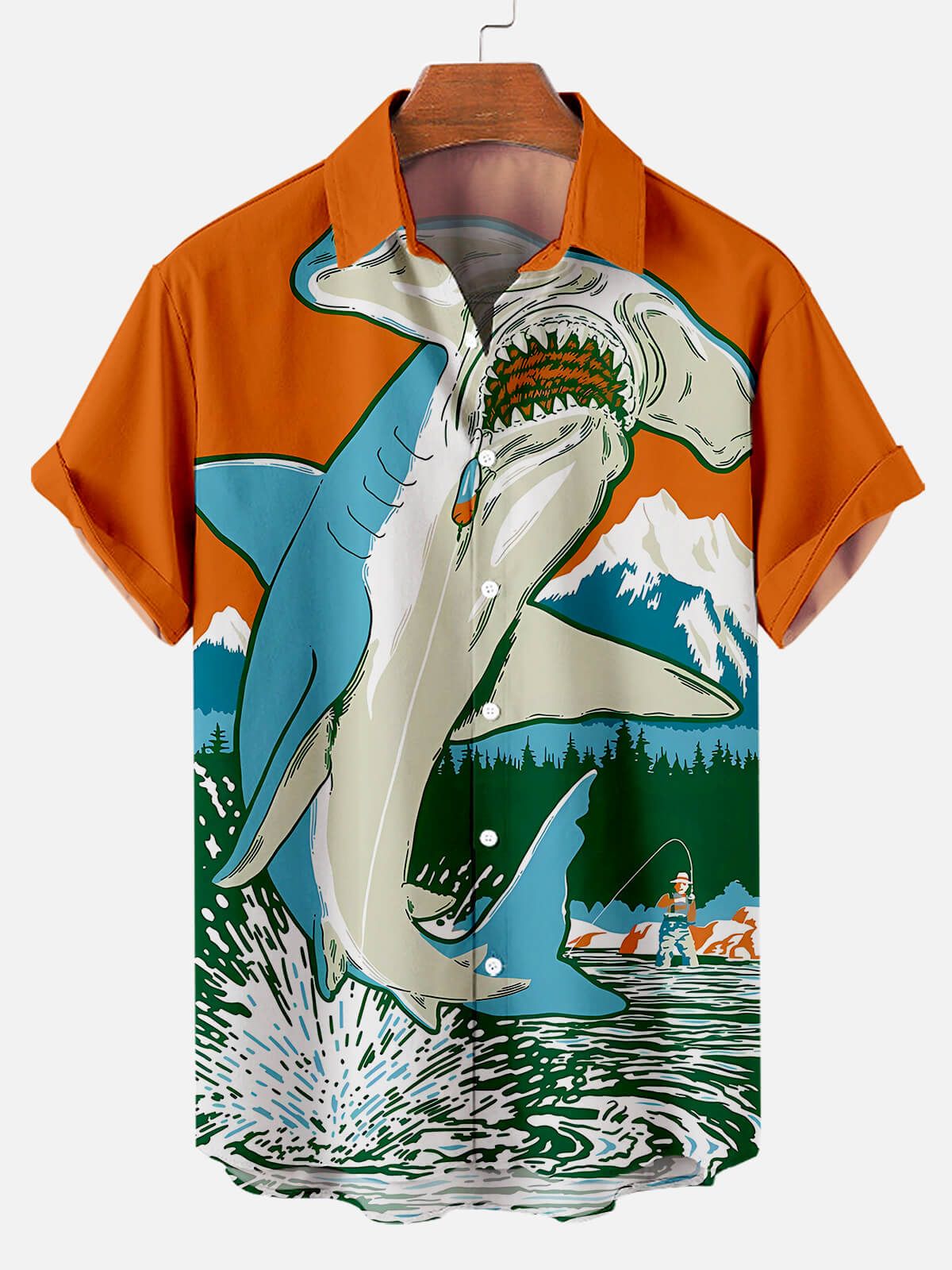 Oceanic Predators: Shark Theme Hawaiian Shirt Oceanic Predators: Shark Theme Hawaiian Shirt