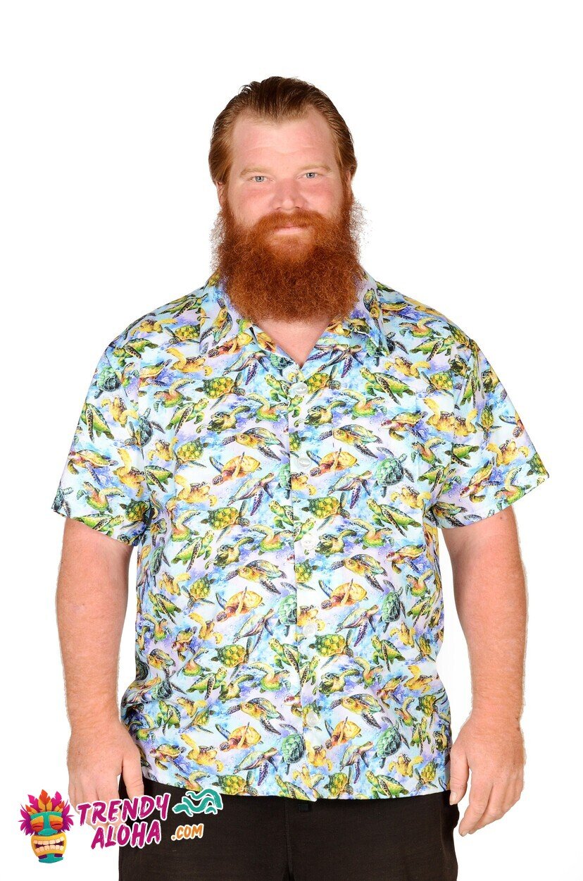 Oceanic Sea Turtles Pattern Hawaiian Shirt for Marine Life Lovers