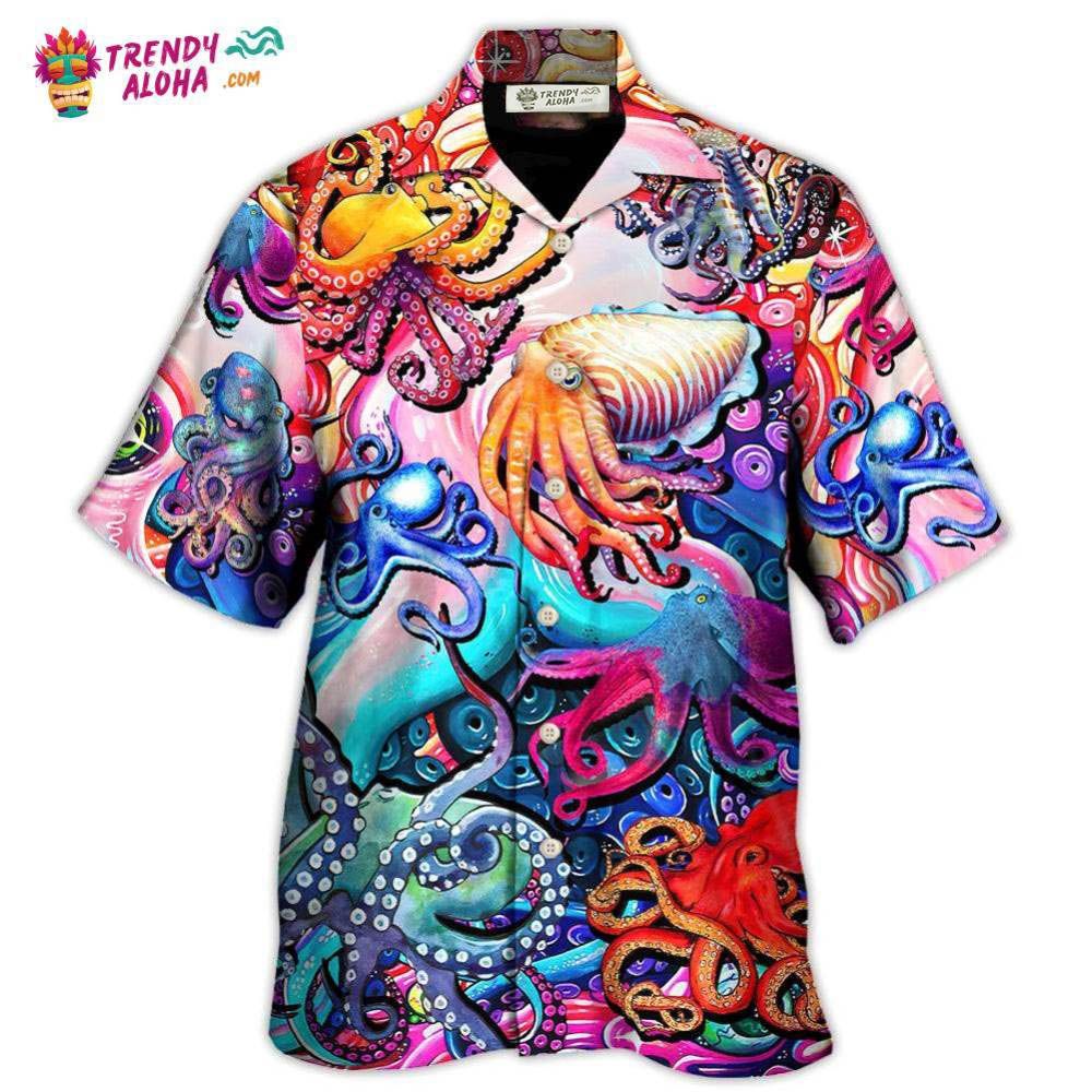 Octopus Colorful Lover Art Style Hawaiian Shirt – Trendy Aloha