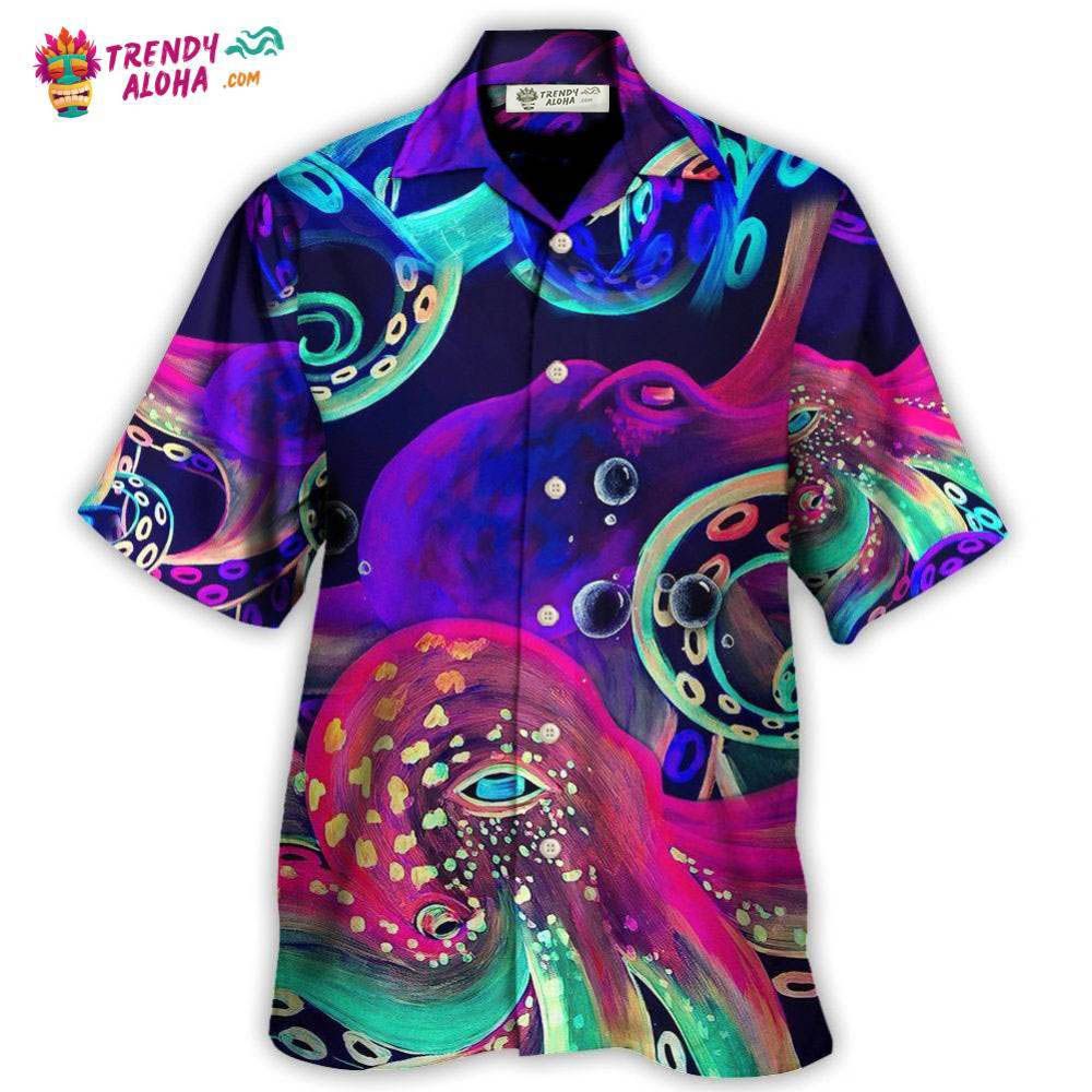Octopus Neon Under The Sea Hawaiian Shirt – Trendy Aloha Octopus Neon Under The Sea Hawaiian Shirt – Trendy Aloha