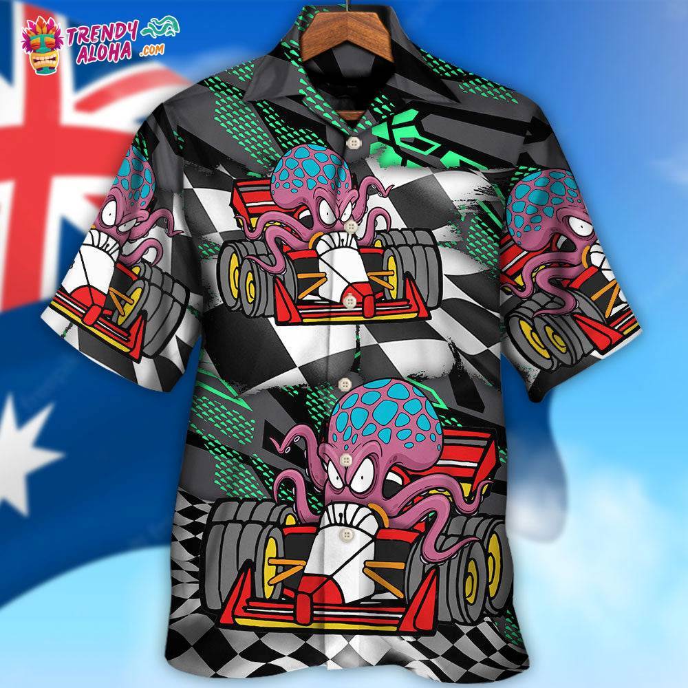 Octopus Racing Formula One Car Racing Australian Vibe Hawaiian Shirt – Trendy Aloha