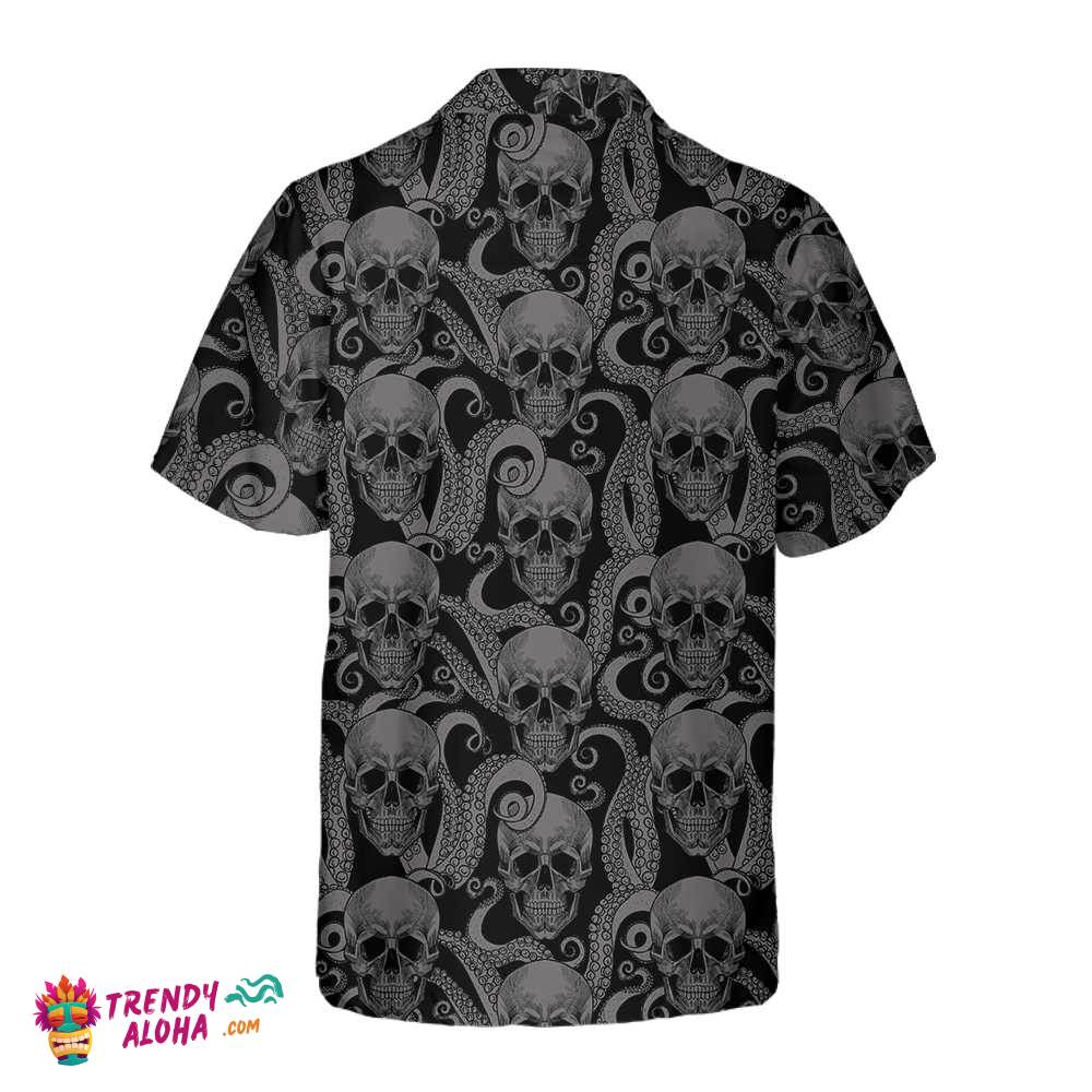 Octopus Tentacles And Skull Hawaiian Shirt, Cool Octopus Hawaiian Shirt, Skull Octopus Shirt For Men And Women