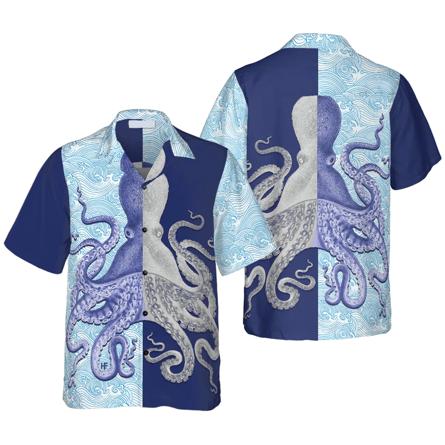 Octopus Trendy Hawaiian Shirt, Funny Trendy Hawaiian Shirts, Octopus Aloha Gift Shirt
