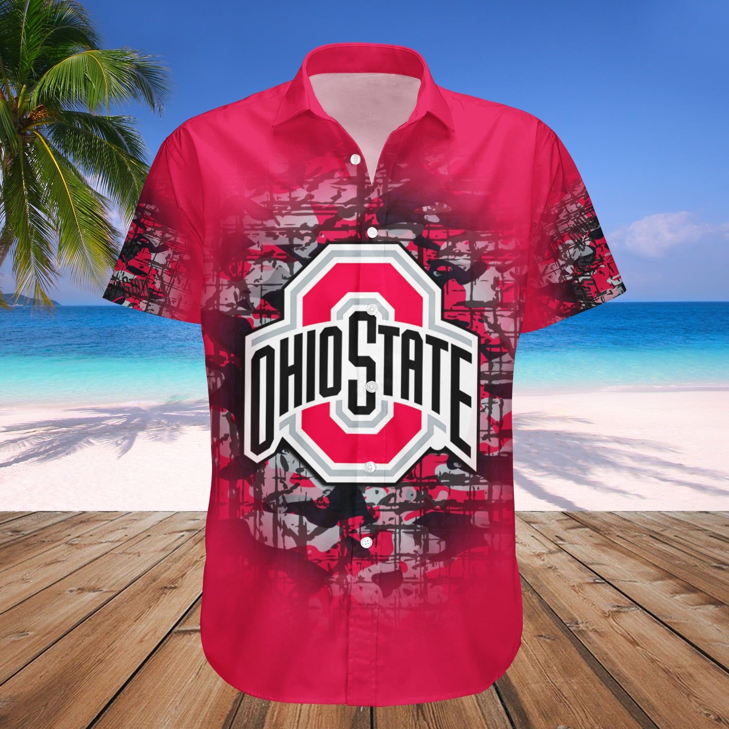 Ohio State Buckeyes Hawaii Shirt Camouflage Vintage – NCAA