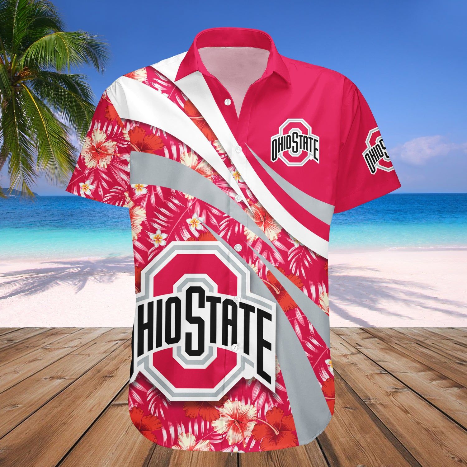 Ohio State Buckeyes Hawaii Shirt Hibiscus Sport Style – NCAA