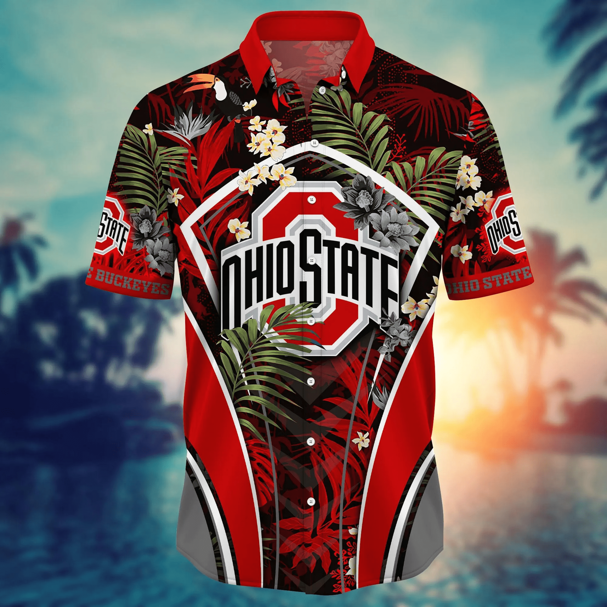 Ohio State Buckeyes NCAA Hawaiian Shirt Beach Season Aloha Shirt