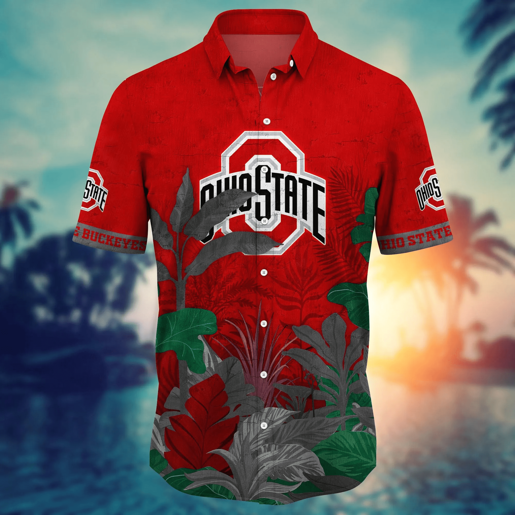 Ohio State Buckeyes NCAA Hawaiian Shirt Flip Flops Aloha Shirt