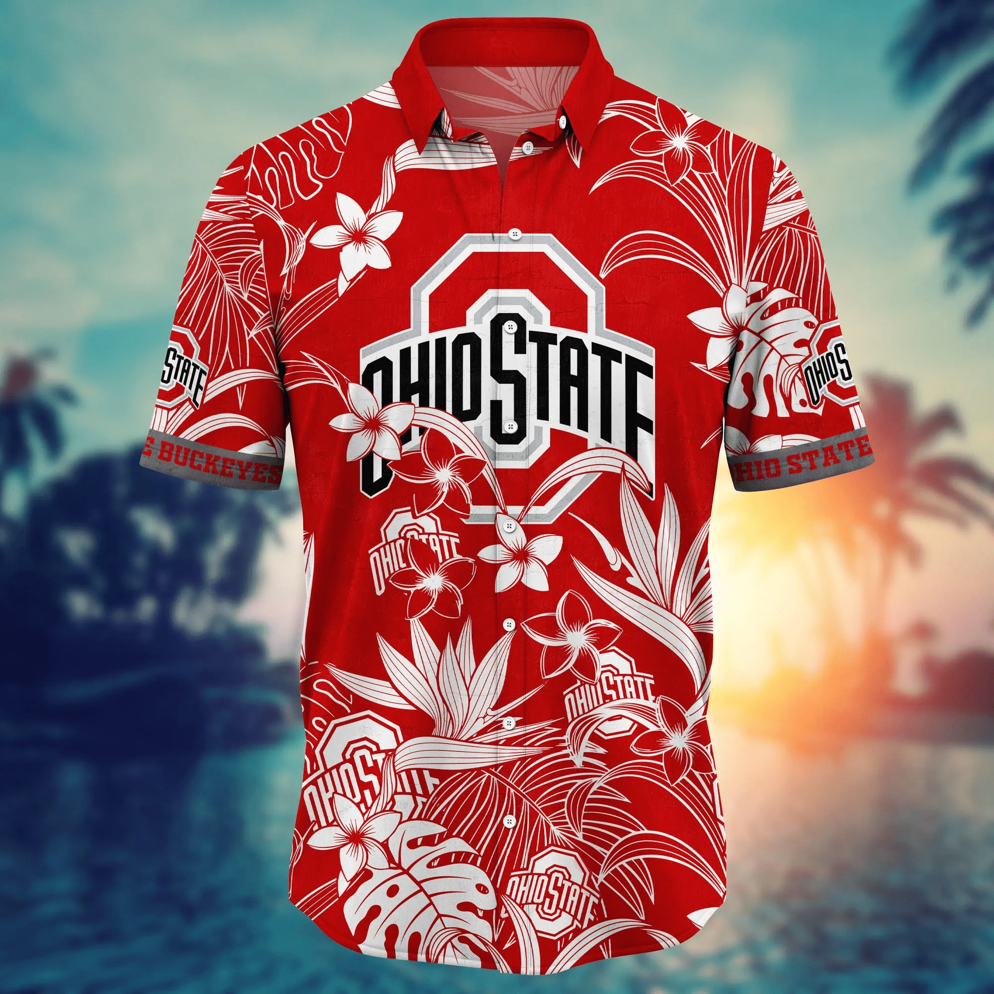 Ohio State Buckeyes NCAA Hawaiian Shirt Garden Partiestime Aloha Shirt