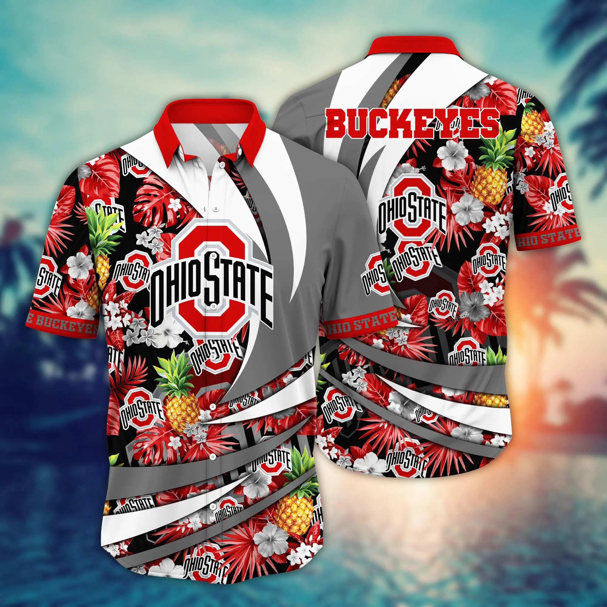 Ohio State Buckeyes NCAA Hawaiian Shirt Hammocks Aloha Shirt