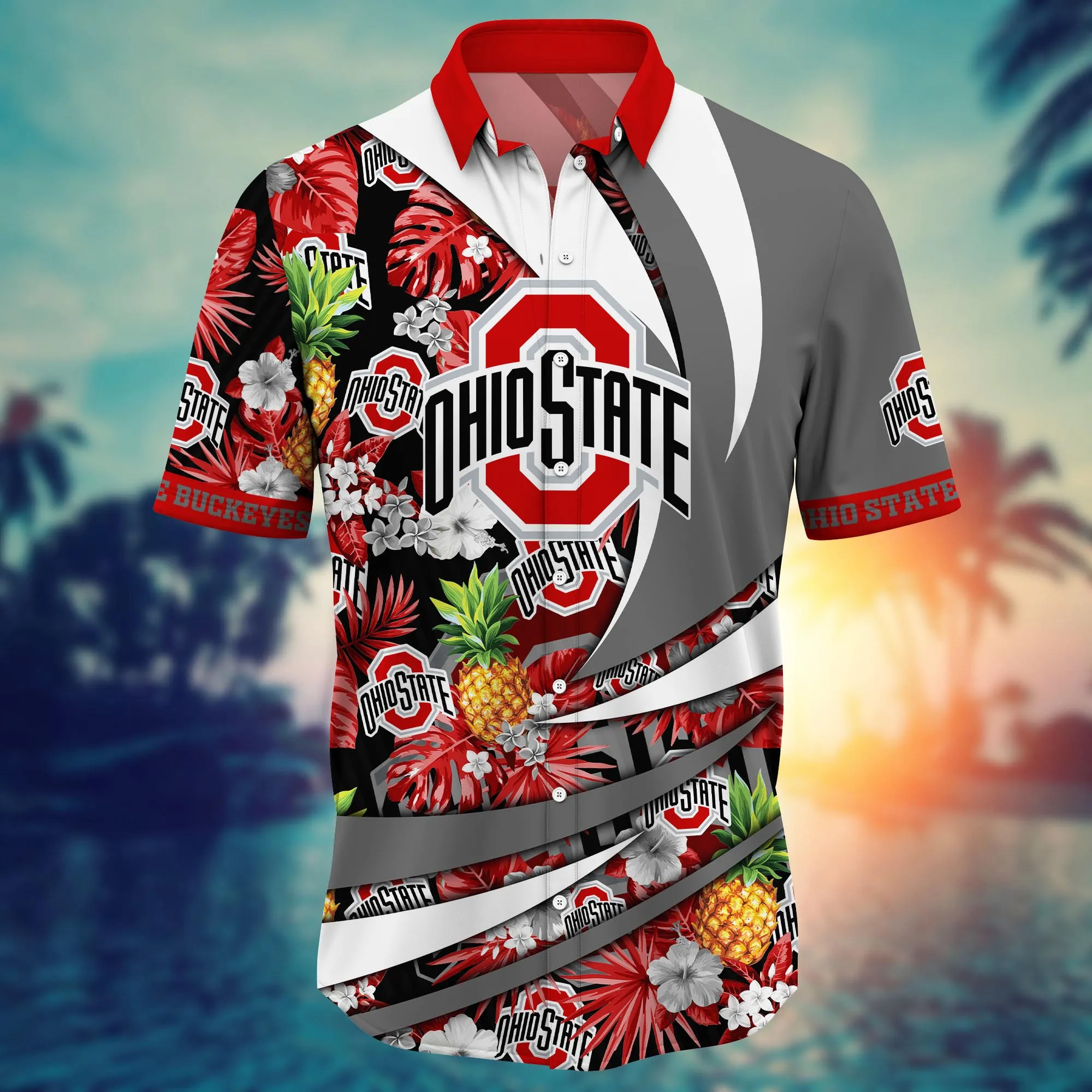 Ohio State Buckeyes NCAA Hawaiian Shirt Hammocks Aloha Shirt